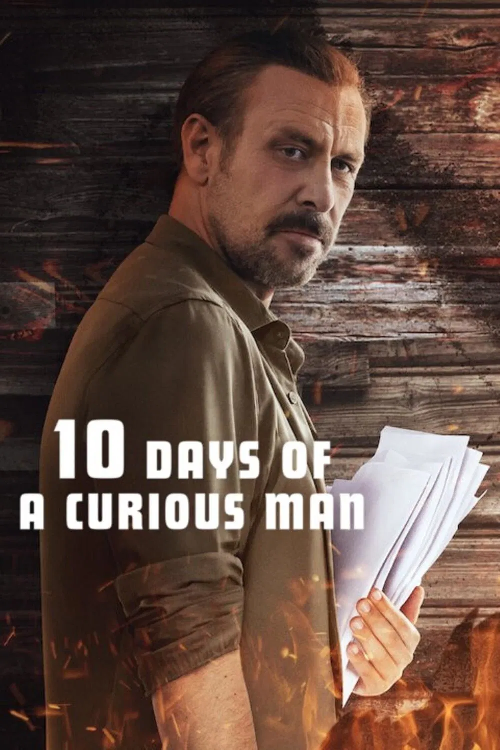 Poster chính thức của phim Phim Giật Gân, Phim Tâm Lý "10 ngày của một người tò mò" (10 Days of a Curious Man - 2024), với sự tham gia của diễn viên Nejat İşler và Ilayda Akdoğan.