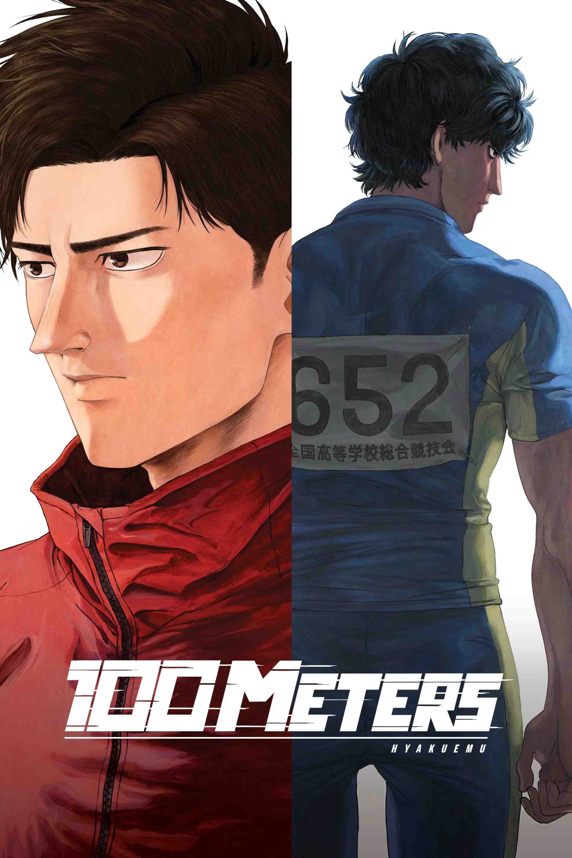 Poster chính thức của phim Phim Hoạt Hình, Phim Tâm Lý "100 MÉT" (100 METERS - 2025), với sự tham gia của diễn viên Tori Matsuzaka và Shota Sometani.