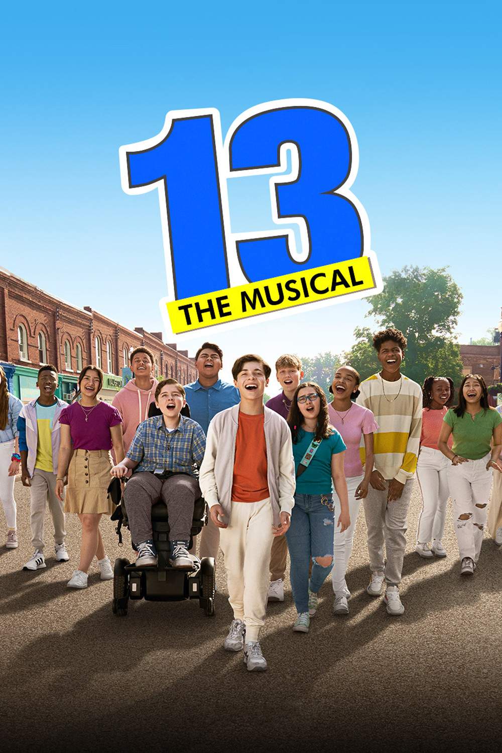 Poster chính thức của phim Phim Gia Đình, Phim Tâm Lý "13: Phim Nhạc Kịch" (13: The Musical - 2022), với sự tham gia của diễn viên Eli Golden và Gabriella Uhl.