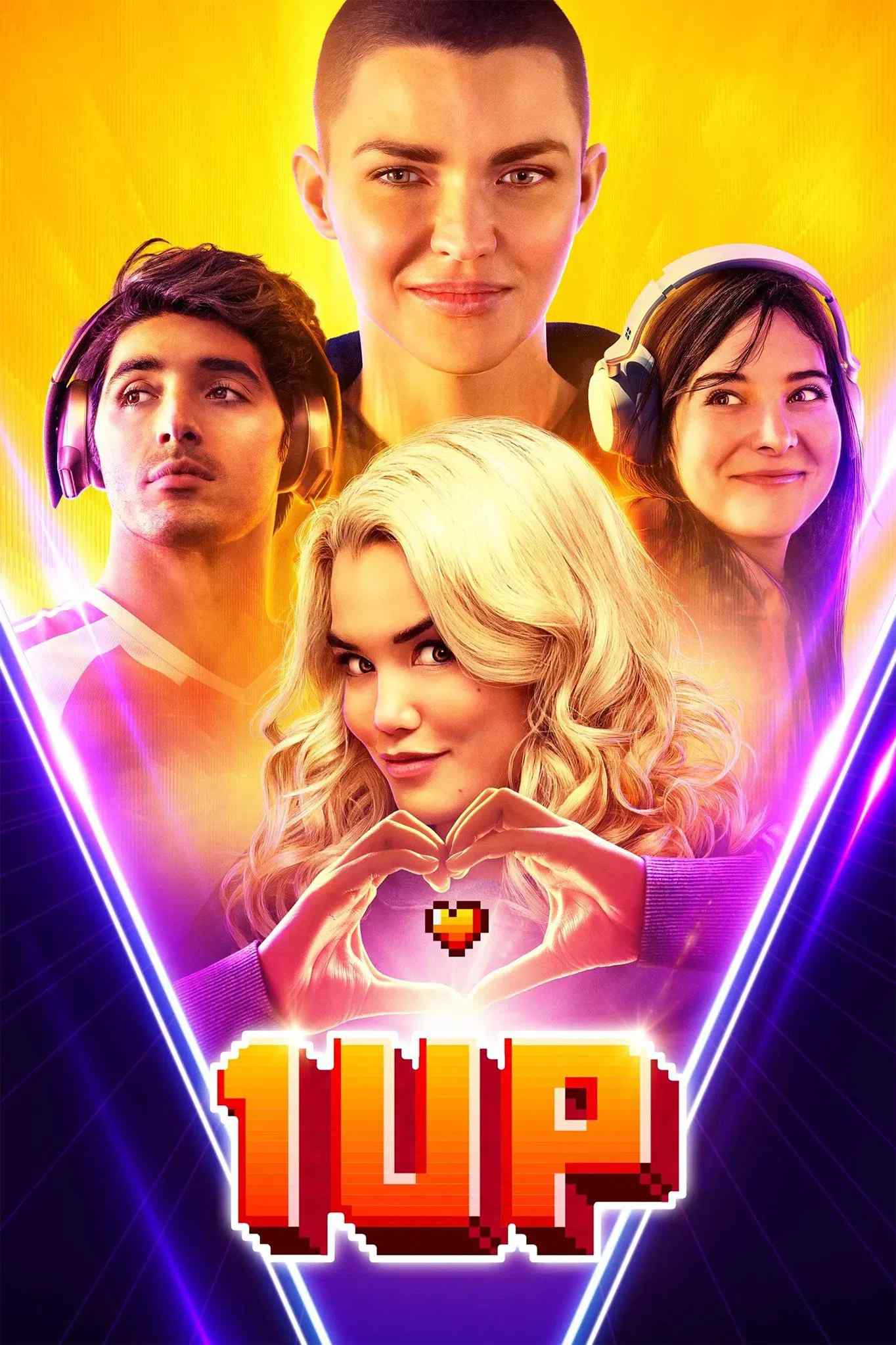 Poster chính thức của phim Phim Hài "1Up" (1UP - 2022), với sự tham gia của diễn viên Paris Berelc và Ruby Rose.
