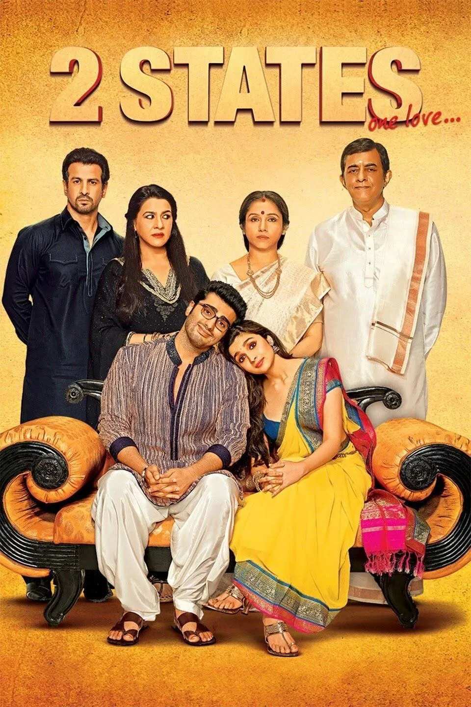 Poster chính thức của phim Phim Hài, Phim Tình Cảm "2 Tầng Lớp" (2 States - 2014), với sự tham gia của diễn viên Alia Bhatt và Arjun Kapoor.