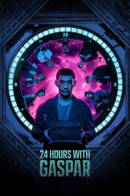 Poster chính thức của phim Phim Hành Động, Phim Hình Sự "24 Giờ Với Gaspar" (24 Hours with Gaspar - 2023), với sự tham gia của diễn viên Reza Rahadian và Shenina Cinnamon.
