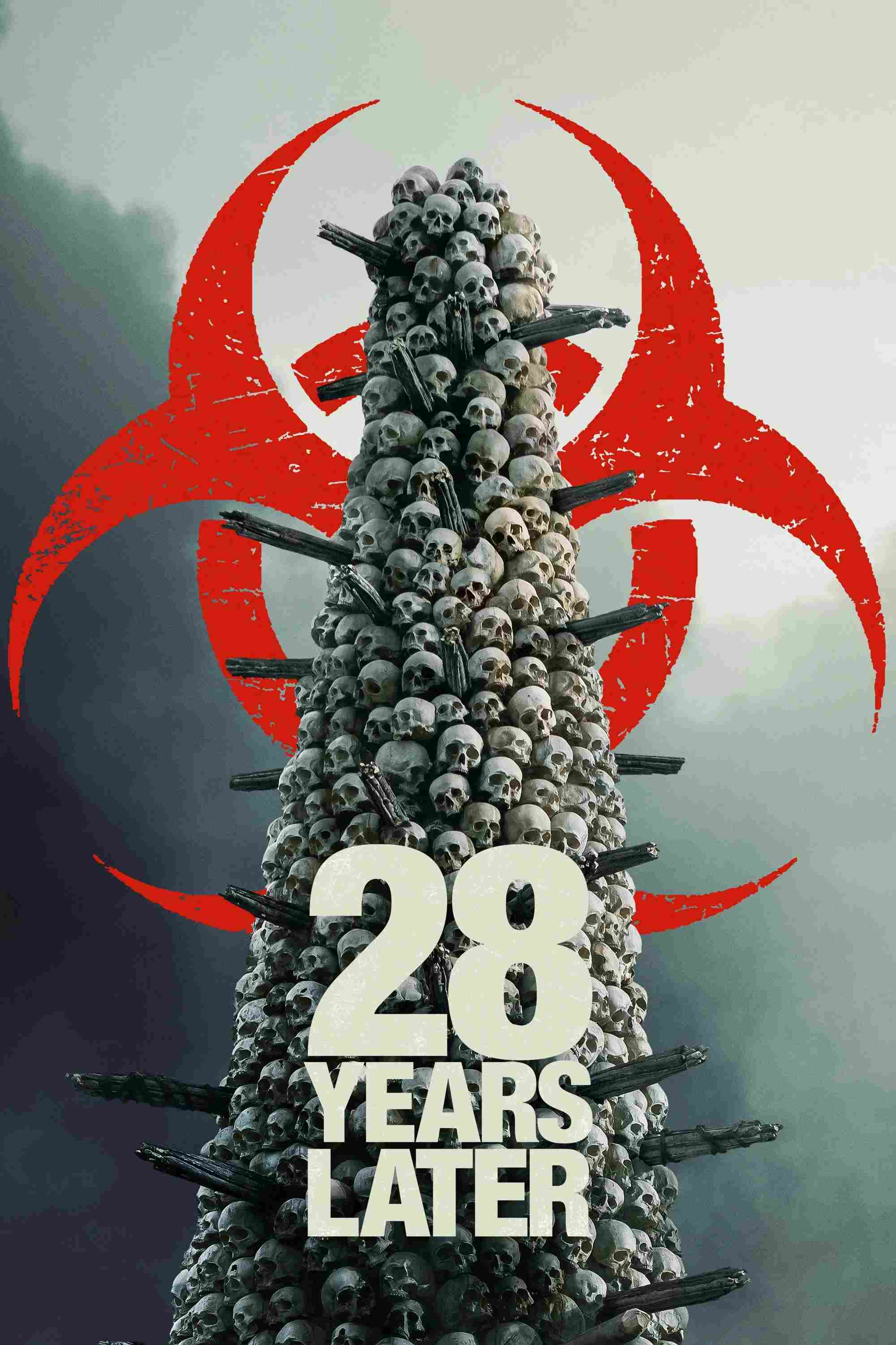 Poster chính thức của phim Phim Kinh Dị, Phim Giật Gân "28 Năm Sau: Hậu Tận Thế" (28 Years Later - 2025), với sự tham gia của diễn viên Jodie Comer và Alfie Williams.