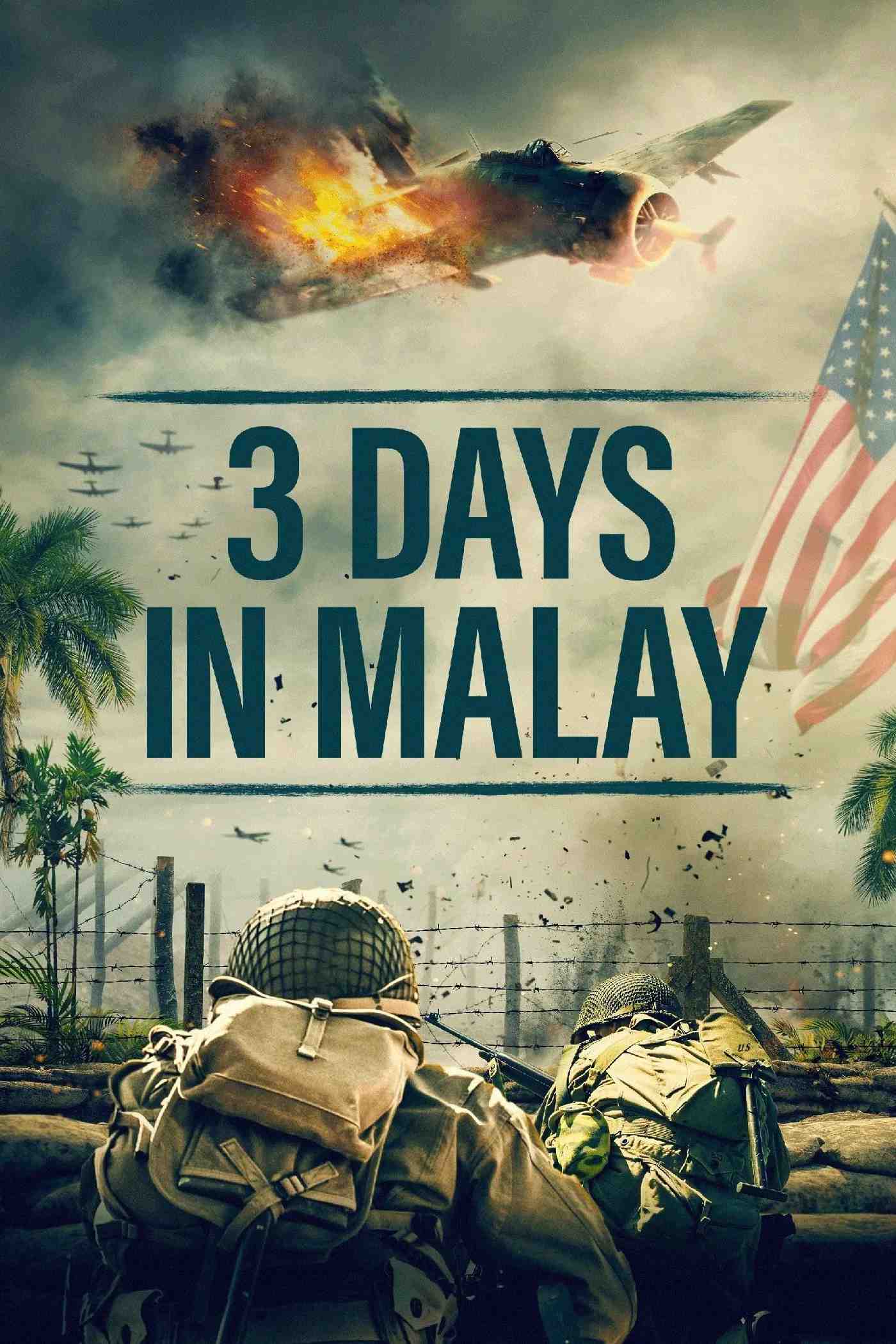 Poster chính thức của phim Phim Hành Động, Phim Phiêu Lưu "3 Days in Malay" (3 Days in Malay - 2023), với sự tham gia của diễn viên Louis Mandylor và Donald Cerrone.
