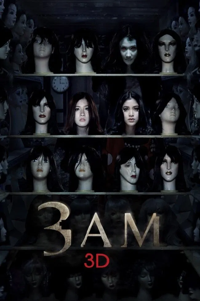 Poster chính thức của phim Phim Kinh Dị "3 Giờ Sáng" (3 A.M. 3D - 2012), với sự tham gia của diễn viên Focus Jirakul và Apinya Sakuljaroensuk.