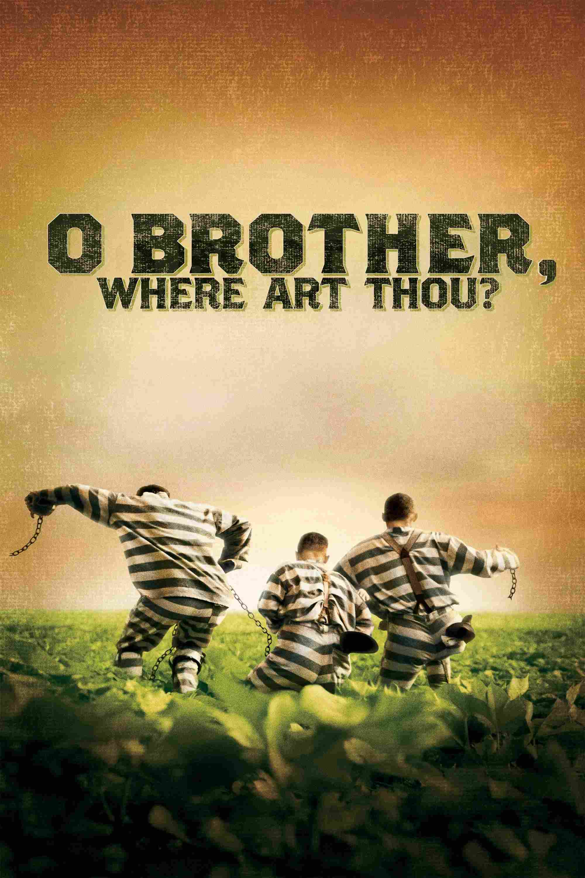 Poster chính thức của phim Phim Phiêu Lưu, Phim Hài "3 Kẻ Trốn Tù" (O Brother, Where Art Thou? - 2000), với sự tham gia của diễn viên George Clooney và John Turturro.