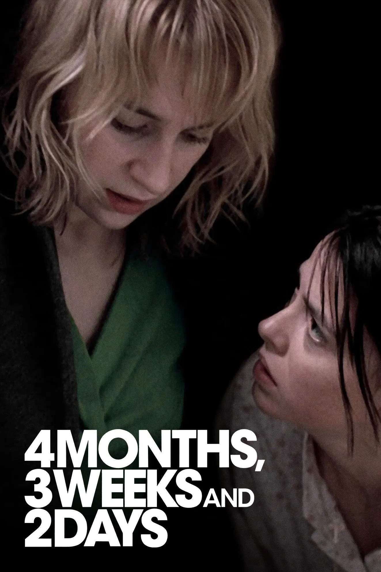 Poster chính thức của phim Phim Tâm Lý "4 Tháng 3 Tuần Và 2 Ngày" (4 Months, 3 Weeks and 2 Days - 2007), với sự tham gia của diễn viên Anamaria Marinca và Laura Vasiliu.