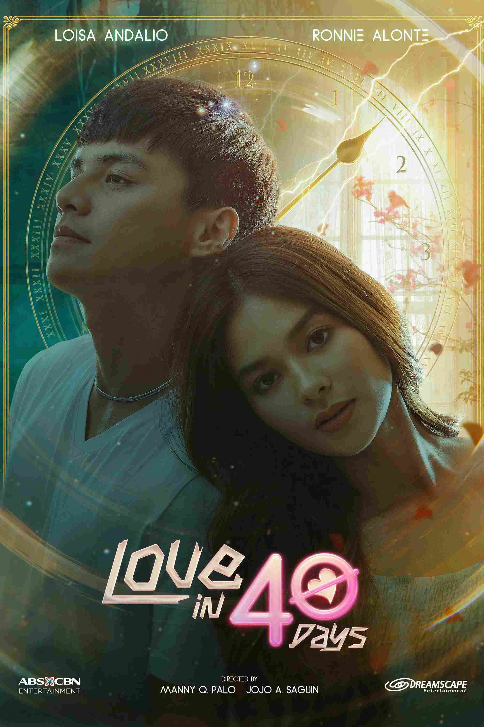 Poster chính thức của phim Phim Hài, Phim Viễn Tưởng & Giả Tưởng "40 Ngày Yêu" (Love in 40 Days - 2022), với sự tham gia của diễn viên Loisa Andalio và Ronnie Alonte.