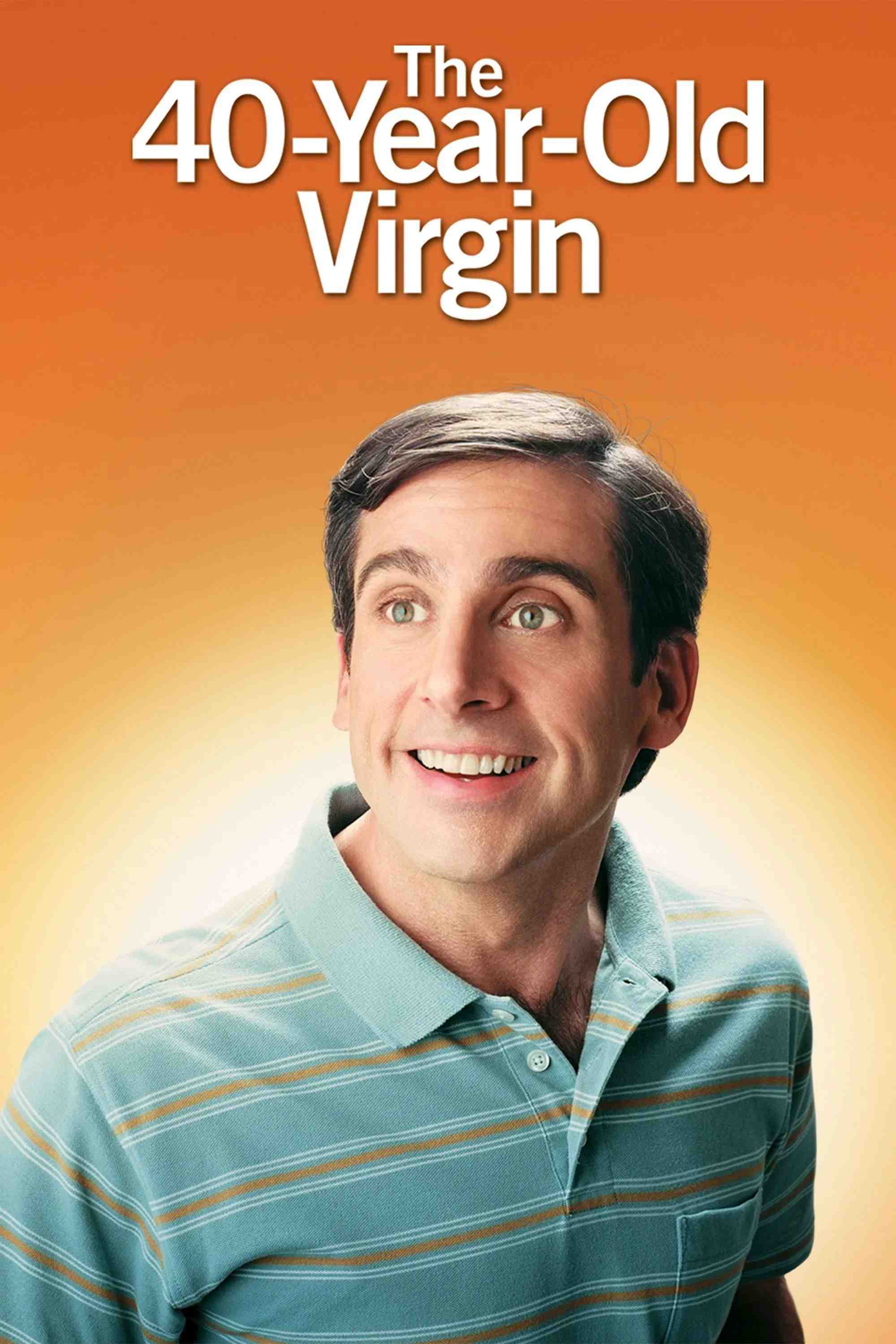 Poster chính thức của phim Phim Hài, Phim Tình Cảm "40 Tuổi Vẫn Còn Zin" (The 40 Year Old Virgin - 2005), với sự tham gia của diễn viên Steve Carell và Catherine Keener.