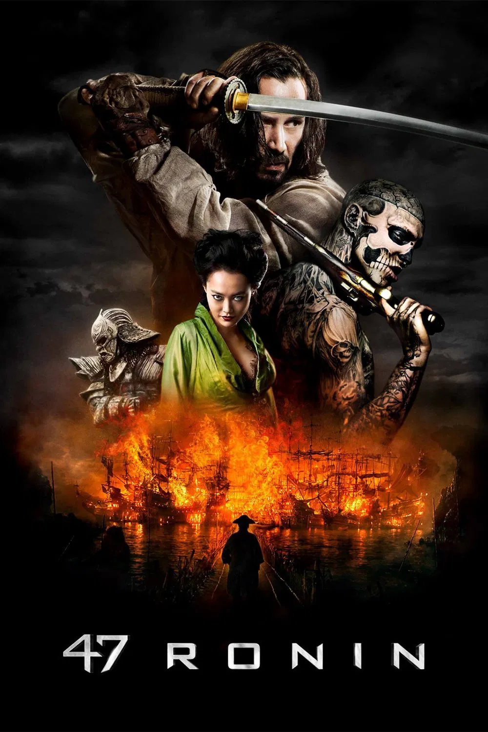Poster chính thức của phim Phim Tâm Lý, Phim Hành Động "47 Lãng Nhân" (47 Ronin - 2013), với sự tham gia của diễn viên Keanu Reeves và Hiroyuki Sanada.