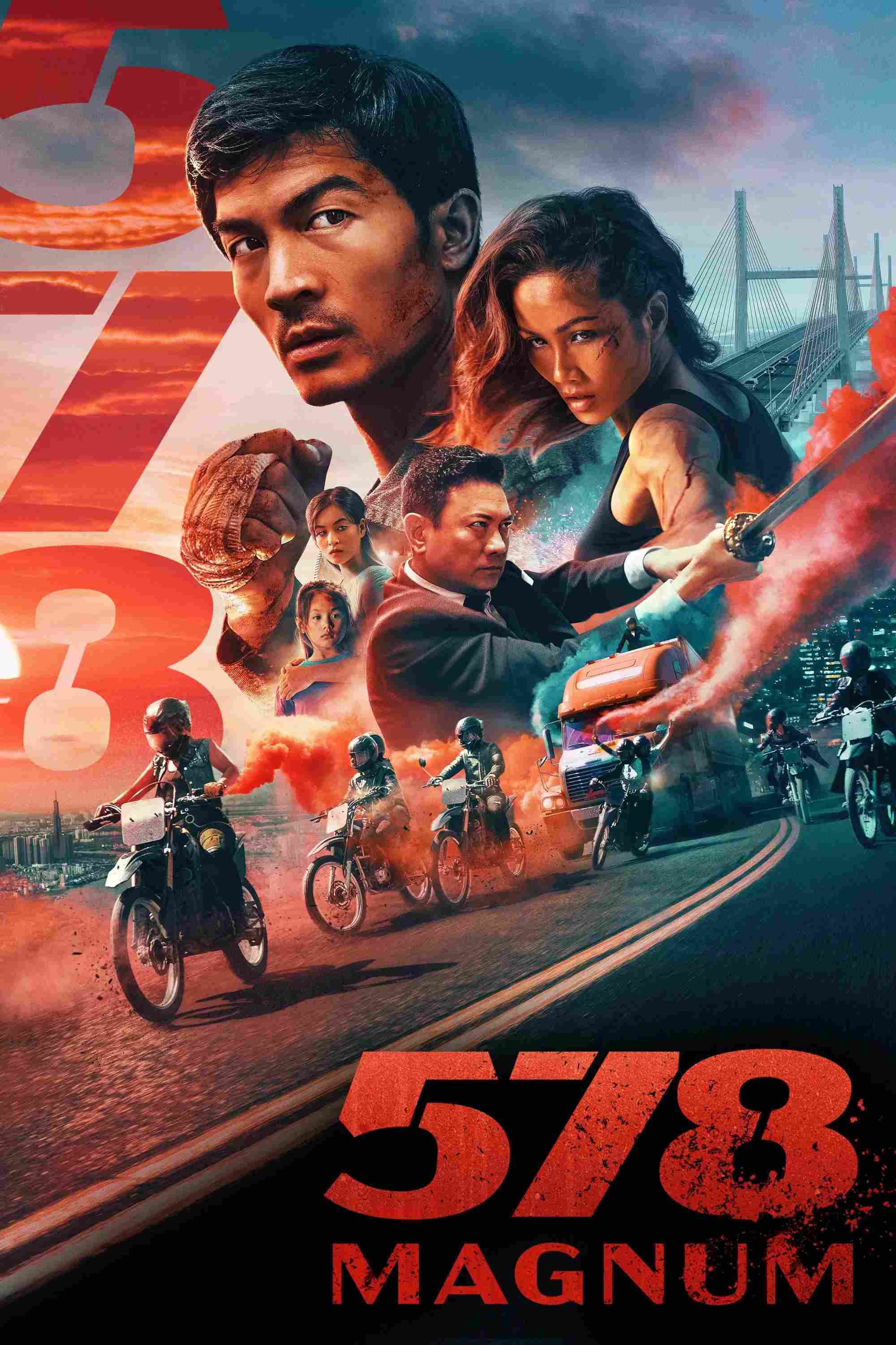 Poster chính thức của phim Phim Hành Động, Phim Giật Gân "578: Phát Đạn Của Kẻ Điên" (578: Magnum - 2022), với sự tham gia của diễn viên Alexandre Nguyen và H'Hen Niê.