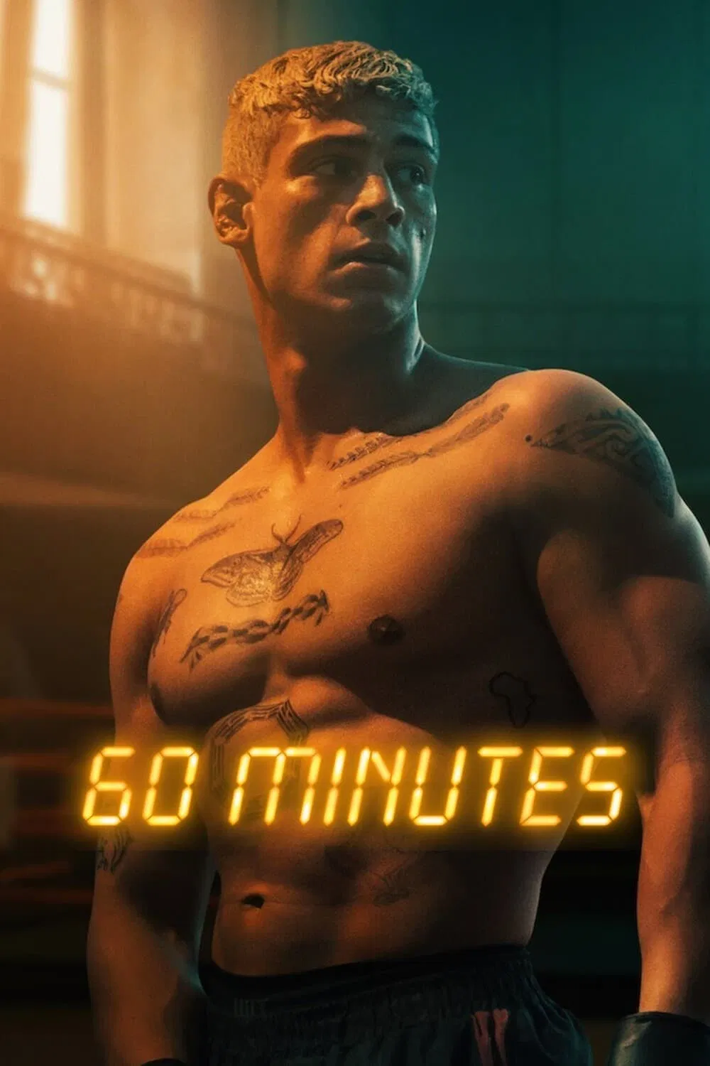 Poster chính thức của phim Phim Hành Động, Phim Phiêu Lưu "60 Minuten" (Sixty Minutes - 2024), với sự tham gia của diễn viên Emilio Sakraya và Dennis Mojen.