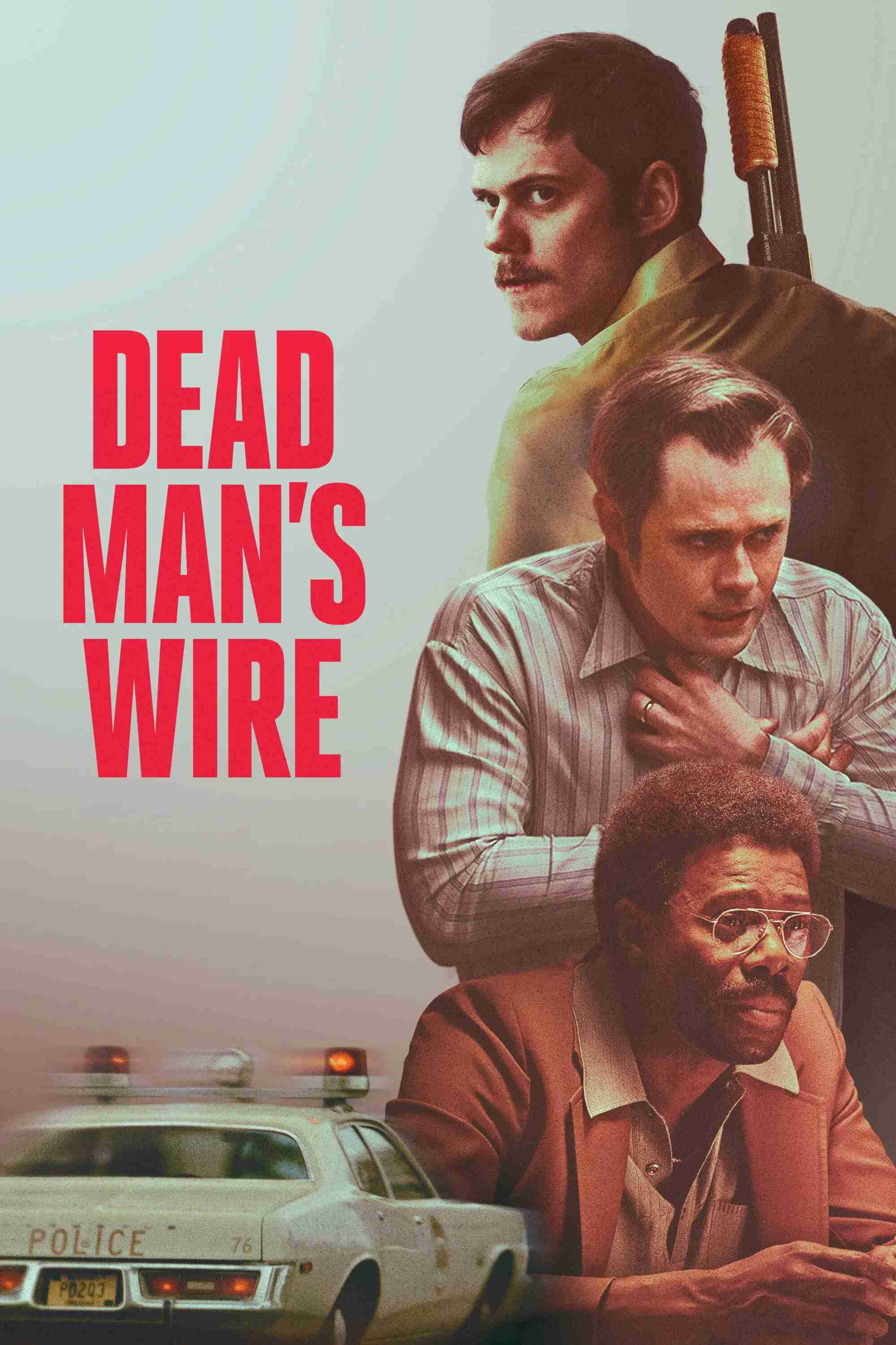 Poster chính thức của phim Phim Hình Sự, Phim Tâm Lý "63 Giờ Đối Đầu" (Dead Man's Wire - 2025), với sự tham gia của diễn viên Bill Skarsgård và Colman Domingo.