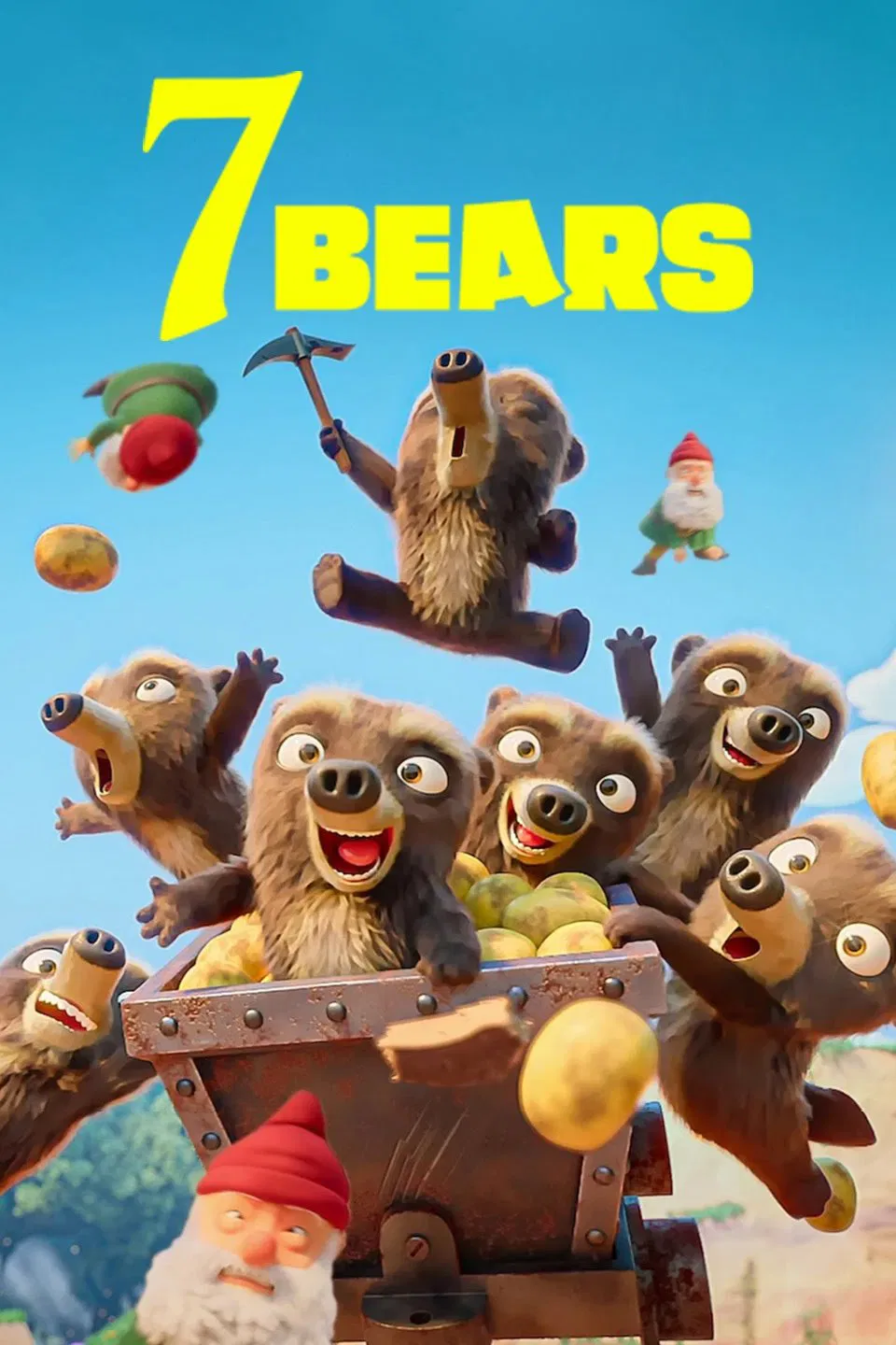 Poster chính thức của phim Phim Hoạt Hình, Phim Thiếu Nhi "7 Chú Gấu" (7 Bears - 2025), với sự tham gia của diễn viên Tiffany Hofstetter và Eric Meyers.