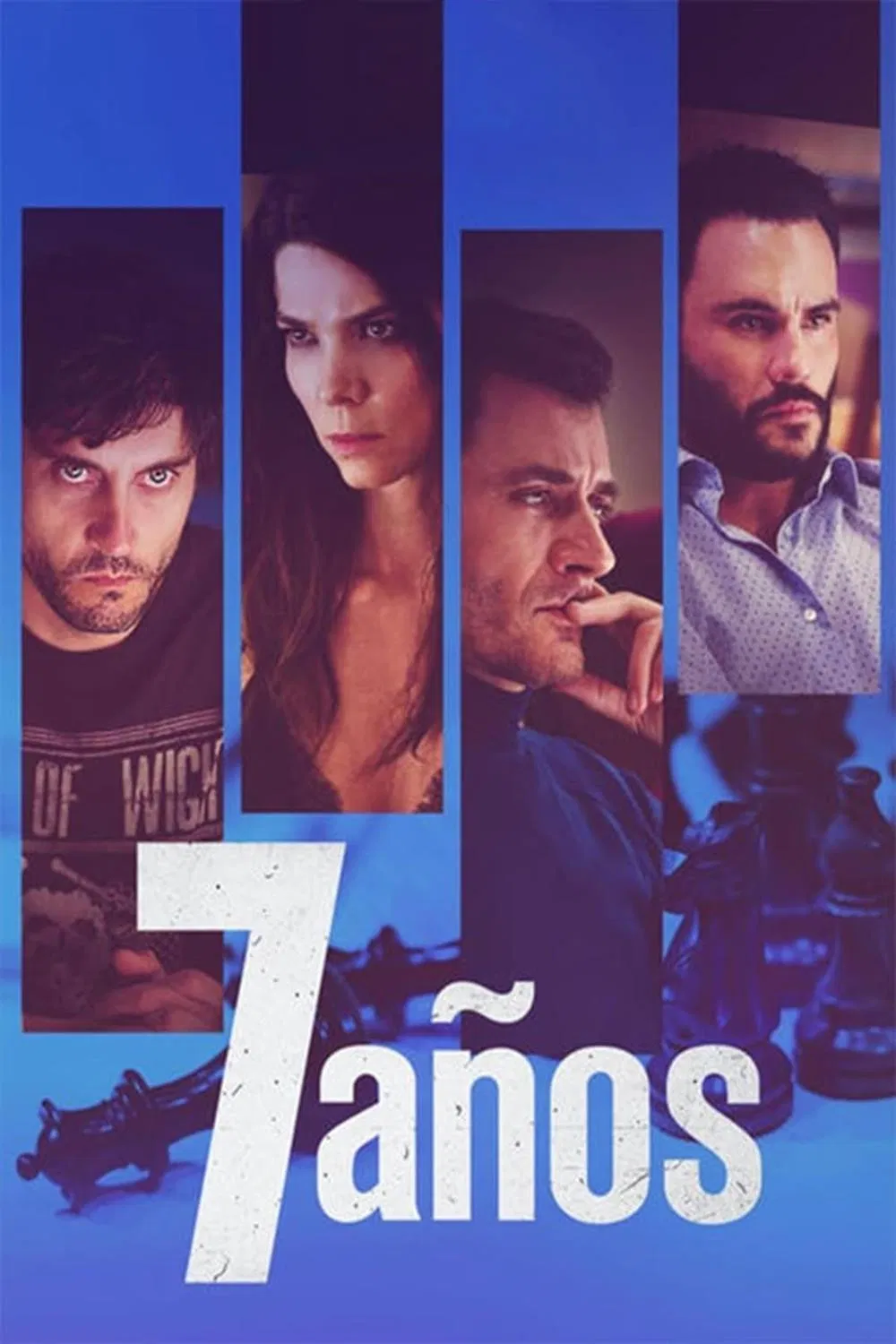 Poster chính thức của phim Phim Tâm Lý "7 năm" (Seven Years - 2016), với sự tham gia của diễn viên Paco León và Juan Pablo Raba.