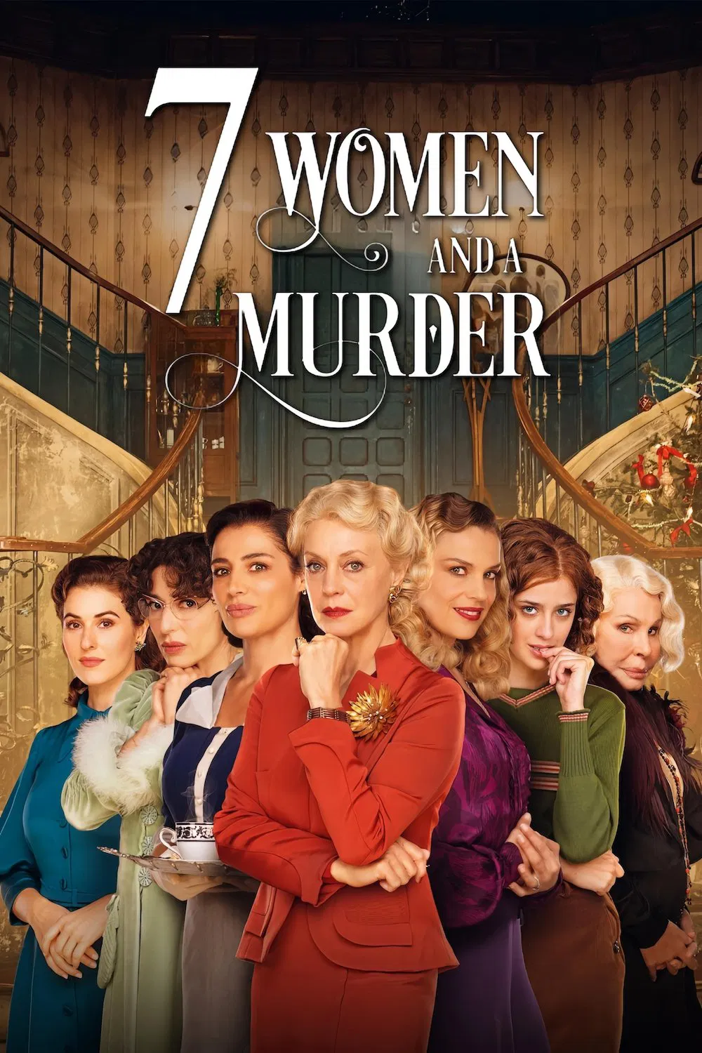 Poster chính thức của phim Phim Hài, Phim Bí Ẩn "7 phụ nữ và một án mạng" (7 Women and a Murder - 2021), với sự tham gia của diễn viên Margherita Buy và Diana Del Bufalo.
