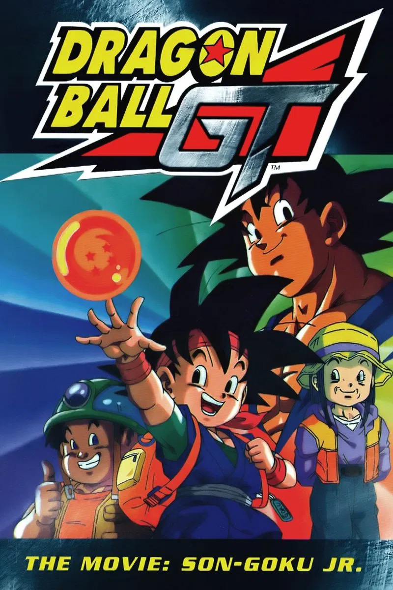Poster chính thức của phim Phim Phiêu Lưu, Phim Hành Động "7 Viên Ngọc Rồng GT" (Dragon Ball GT: A Hero's Legacy - 1997), với sự tham gia của diễn viên Masako Nozawa và Yuko Minaguchi.