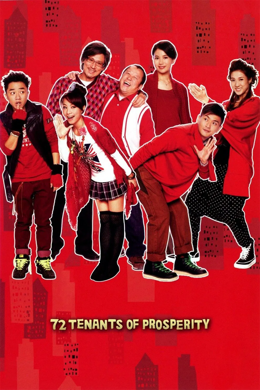 Poster chính thức của phim Phim Hài "72 Khách Trọ" (72 Tenants of Prosperity - 2010), với sự tham gia của diễn viên Trương Học Hữu và Tăng Chí Vỹ.