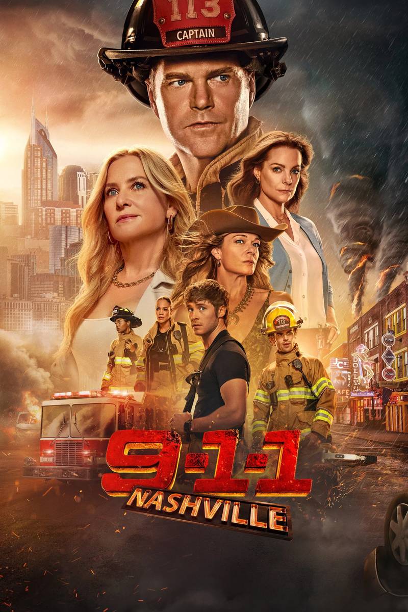 Poster chính thức của phim Phim Tâm Lý, Phim Hành Động & Phiêu Lưu "9-1-1: Nashville" (9-1-1: Nashville - 2025), với sự tham gia của diễn viên Chris O'Donnell và Jessica Capshaw.