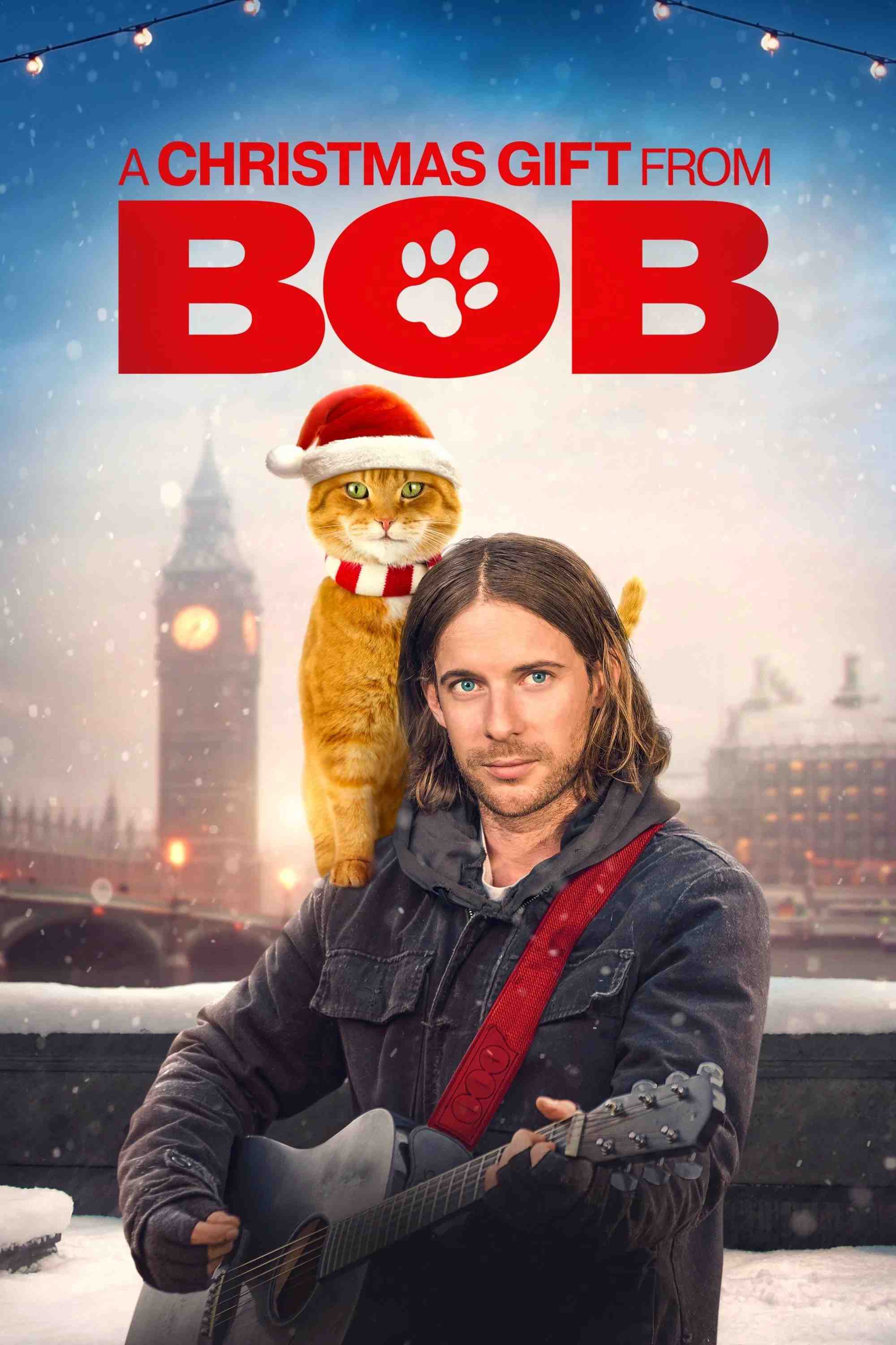Poster chính thức của phim Phim Gia Đình, Phim Tâm Lý "A Christmas Gift from Bob" (A Christmas Gift from Bob - 2020), với sự tham gia của diễn viên Luke Treadaway và Kristina Tonteri-Young.