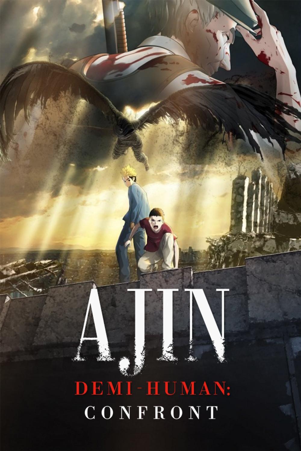 Poster chính thức của phim Phim Hoạt Hình, Phim Hành Động "Á nhân" (Ajin: Demi-Human – Confront - 2016), với sự tham gia của diễn viên Mamoru Miyano và Yoshimasa Hosoya.