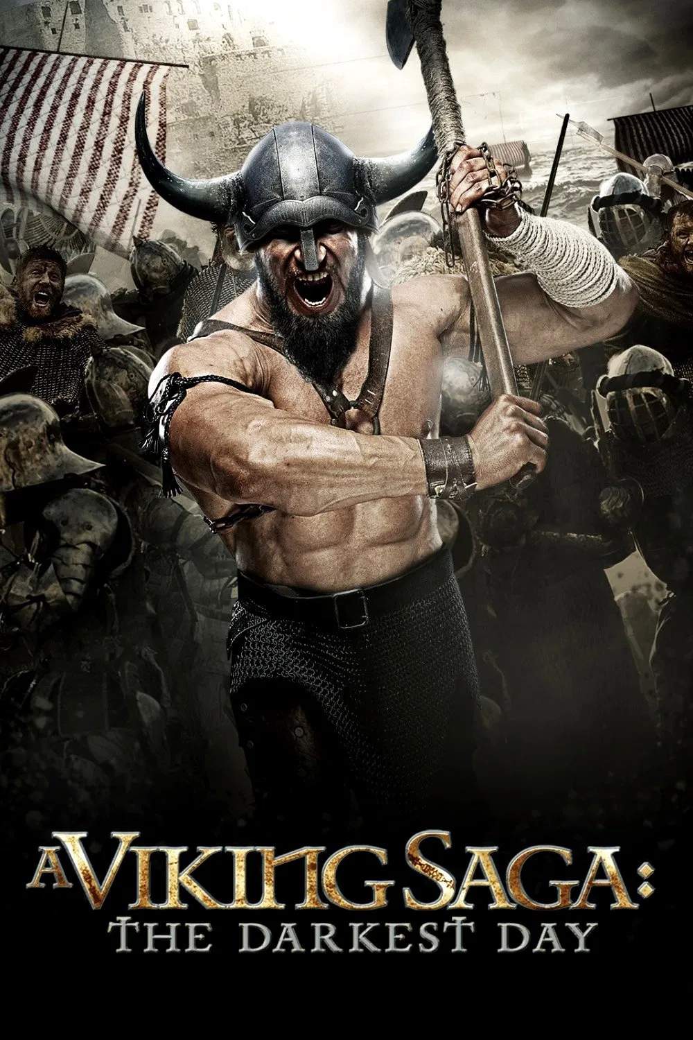 Poster chính thức của phim Phim Phiêu Lưu, Phim Hành Động "A Viking Saga: The Darkest Day" (A Viking Saga: The Darkest Day - 2013), với sự tham gia của diễn viên Elen Rhys và Mark Lewis Jones.