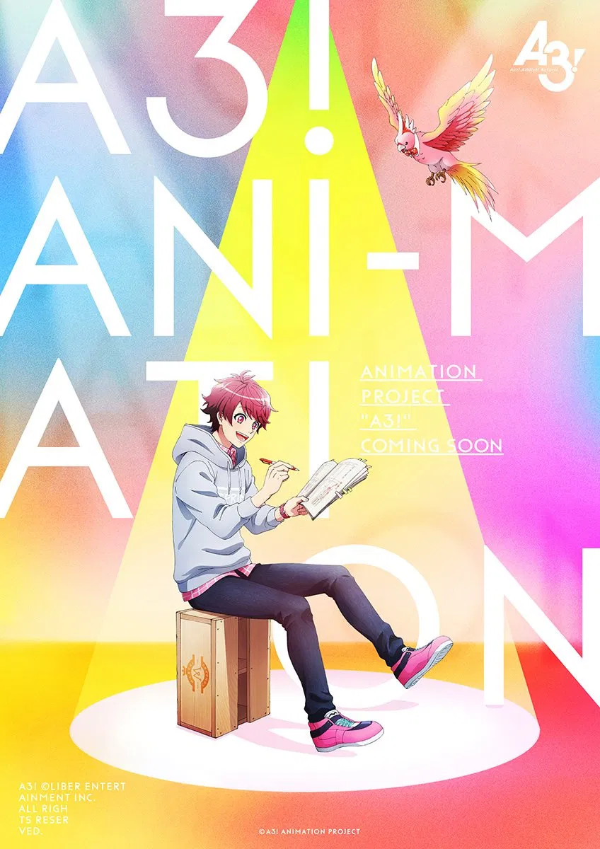 Poster chính thức của phim Phim Hoạt Hình, Phim Tâm Lý "A3! Xuân và Hè" (A3! - 2020), với sự tham gia của diễn viên Yuichi Jose và Chiharu Sawashiro.