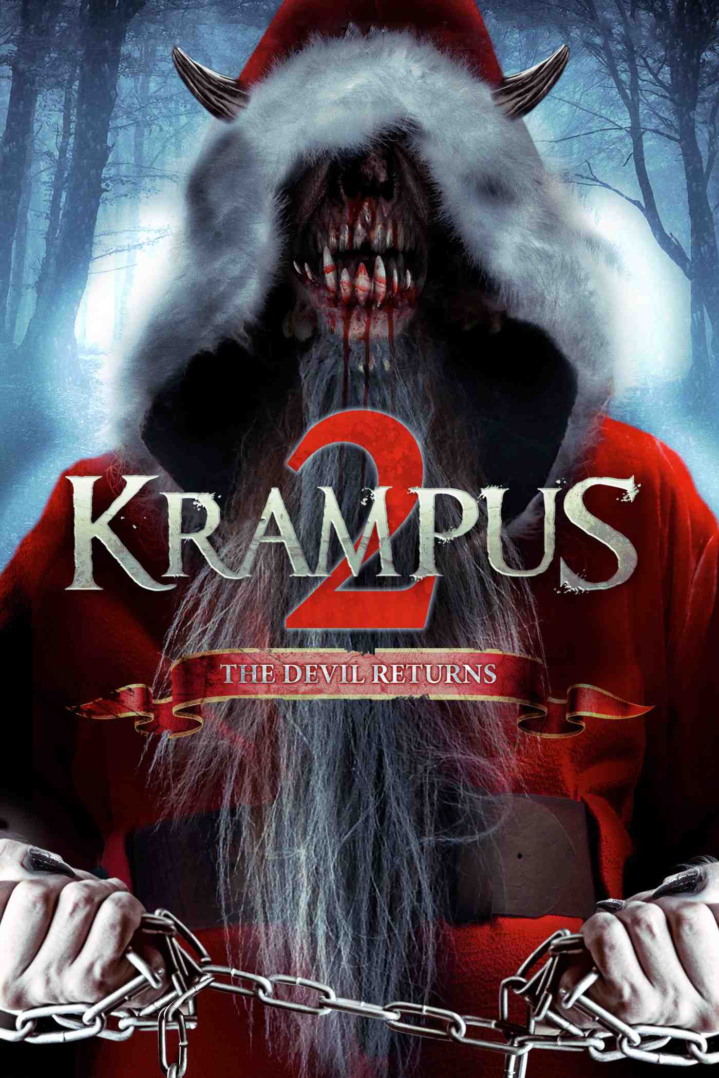 Poster chính thức của phim Phim Giật Gân, Phim Hành Động "Ác Mộng Đêm Giáng sinh 2" (Krampus 2: The Devil Returns - 2016), với sự tham gia của diễn viên Shawn C. Phillips và Melantha Blackthorne.