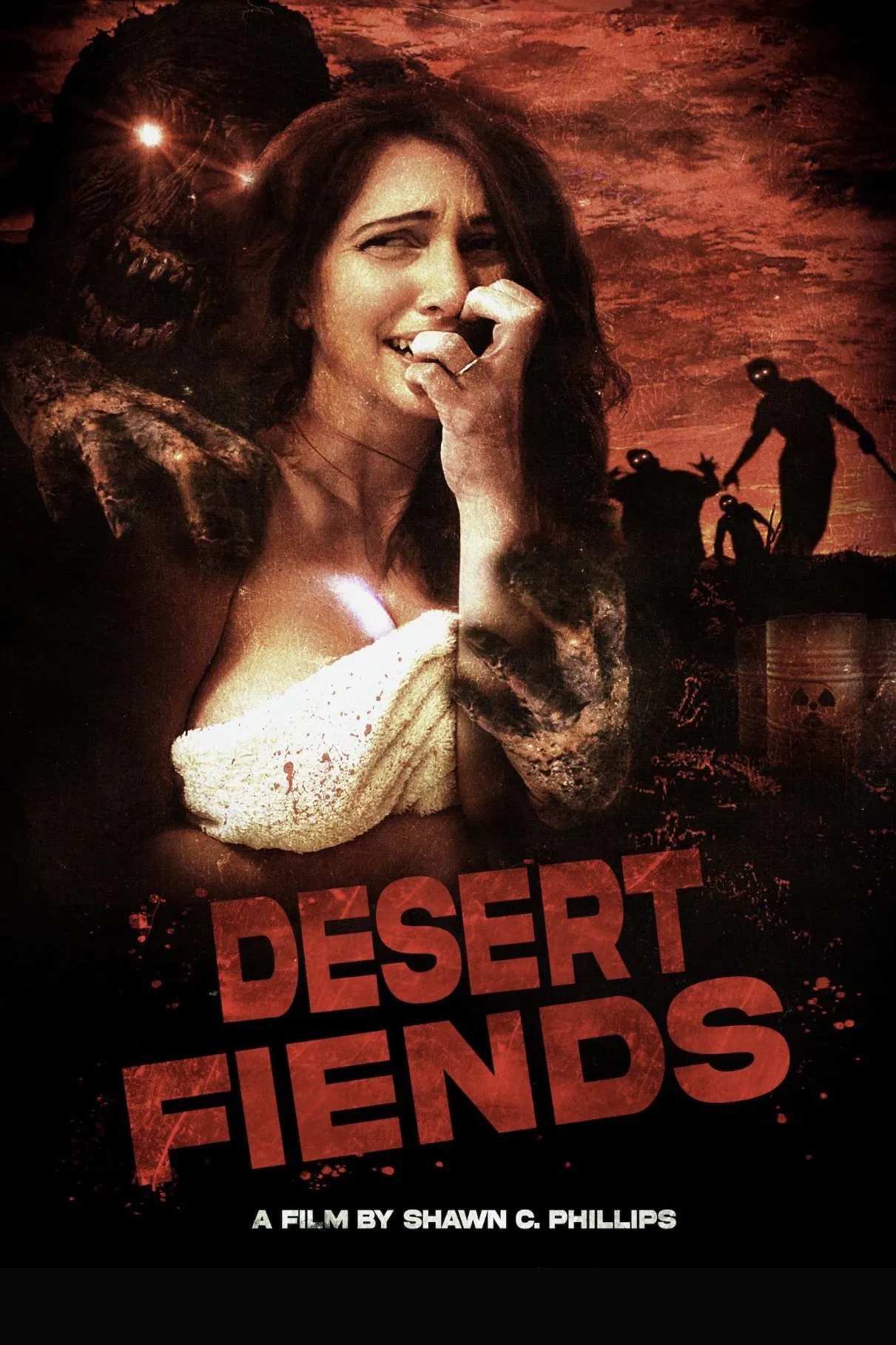 Poster chính thức của phim Phim Kinh Dị, Phim Bí Ẩn "Ác Quỷ Sa Mạc" (Desert Fiends - 2024), với sự tham gia của diễn viên Spencer Breslin và Scout Taylor-Compton.