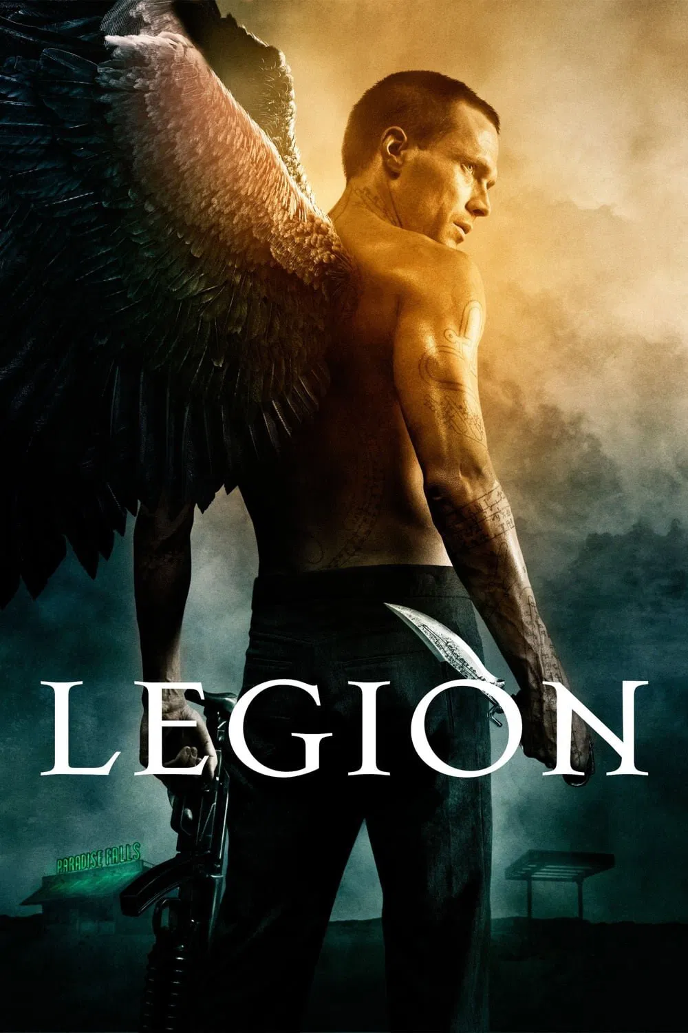Poster chính thức của phim Phim Kinh Dị, Phim Hành Động "Ác Thần" (Legion - 2010), với sự tham gia của diễn viên Paul Bettany và Dennis Quaid.