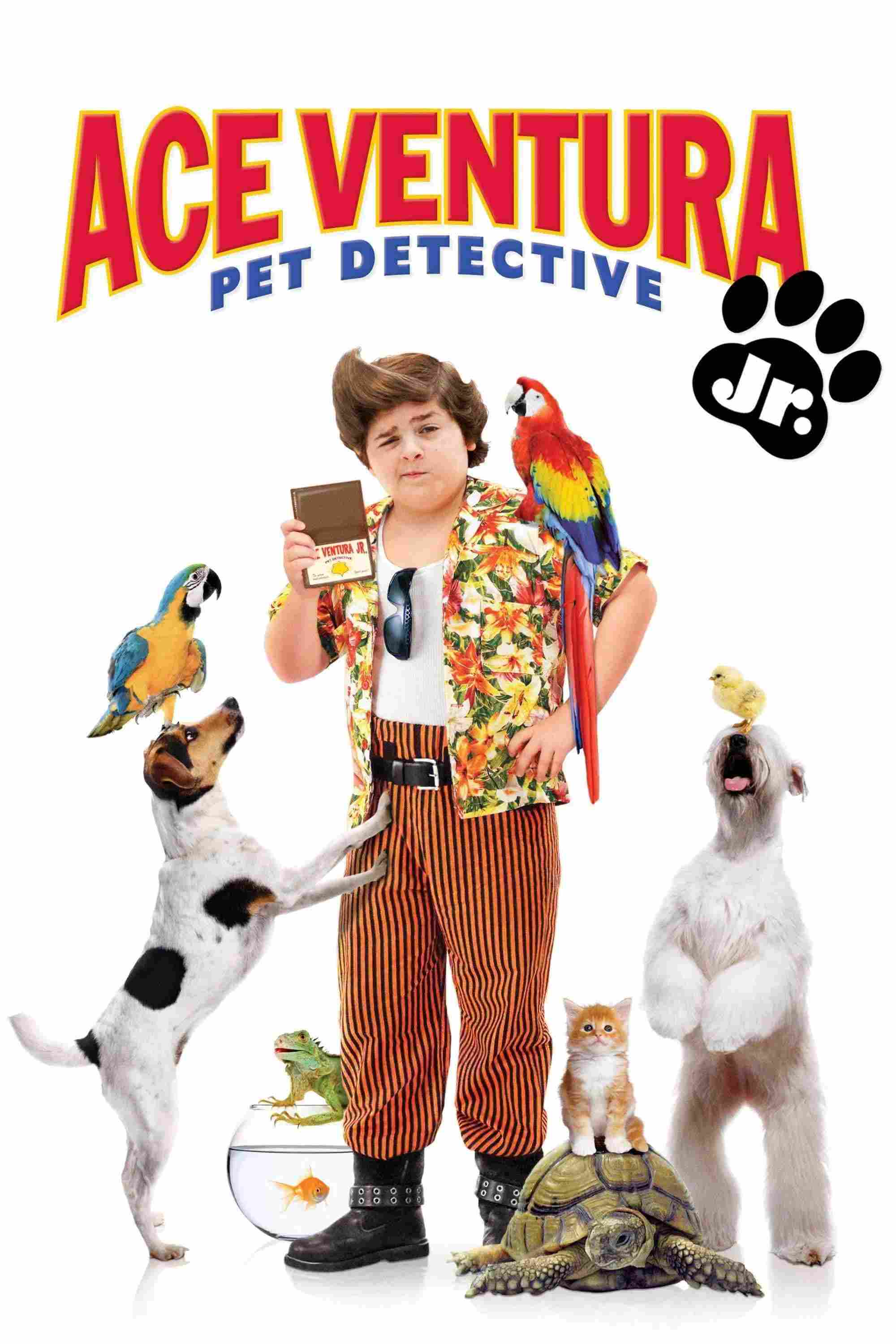 Poster chính thức của phim Phim Hài, Phim Gia Đình "Ace Ventura: Pet Detective Jr." (Ace Ventura Jr: Pet Detective - 2009), với sự tham gia của diễn viên Josh Flitter và Emma Lockhart.