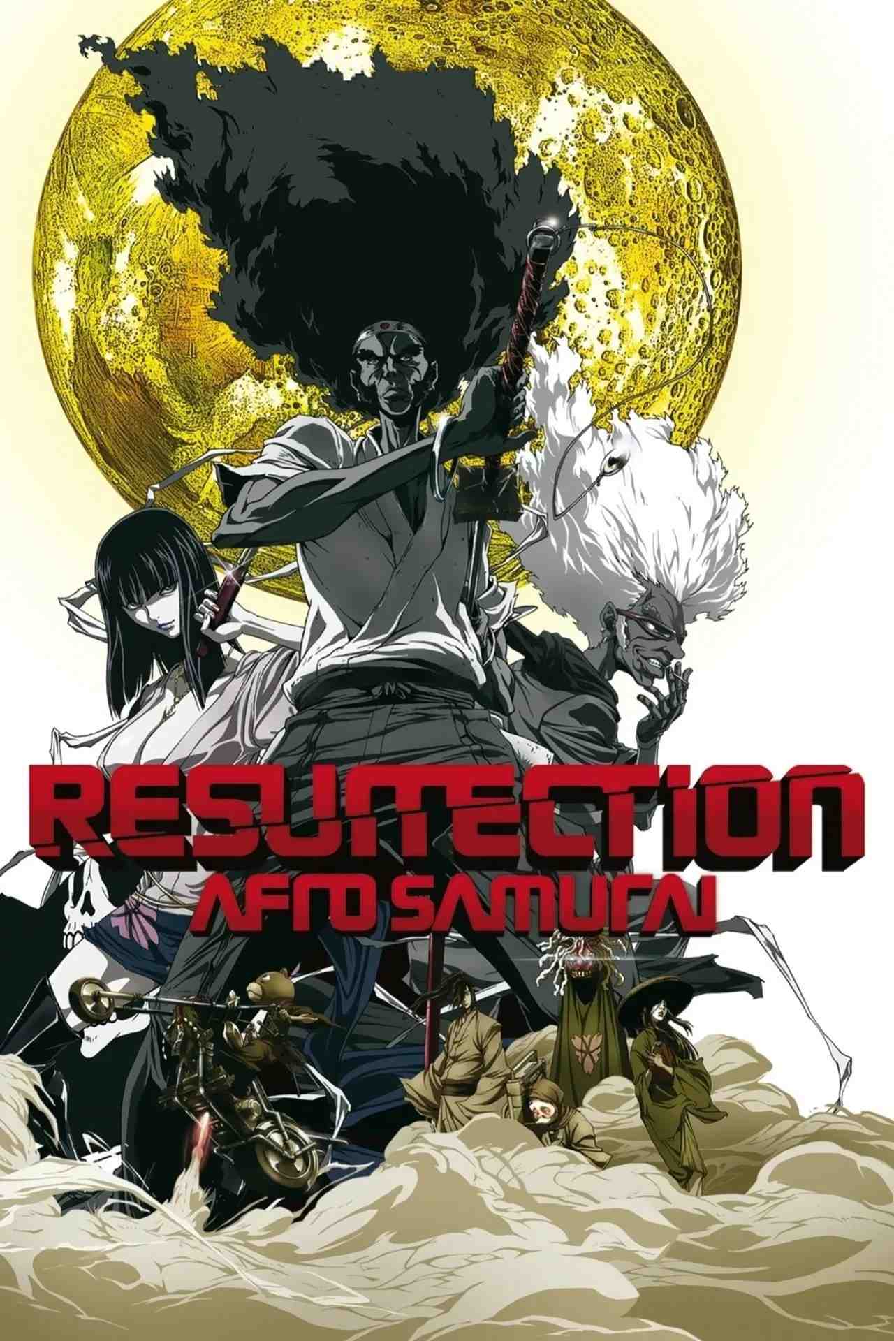 Poster chính thức của phim Phim Hoạt Hình, Phim Hành Động "Afro Samurai: Resurrection" (Afro Samurai: Resurrection - 2009), với sự tham gia của diễn viên Samuel L. Jackson và Grey DeLisle.