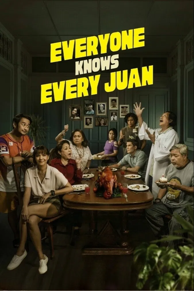 Poster chính thức của phim Phim Hài, Phim Tâm Lý "Ai cũng biết Juan" (Everyone Knows Every Juan - 2025), với sự tham gia của diễn viên Edu Manzano và Joel Torre.