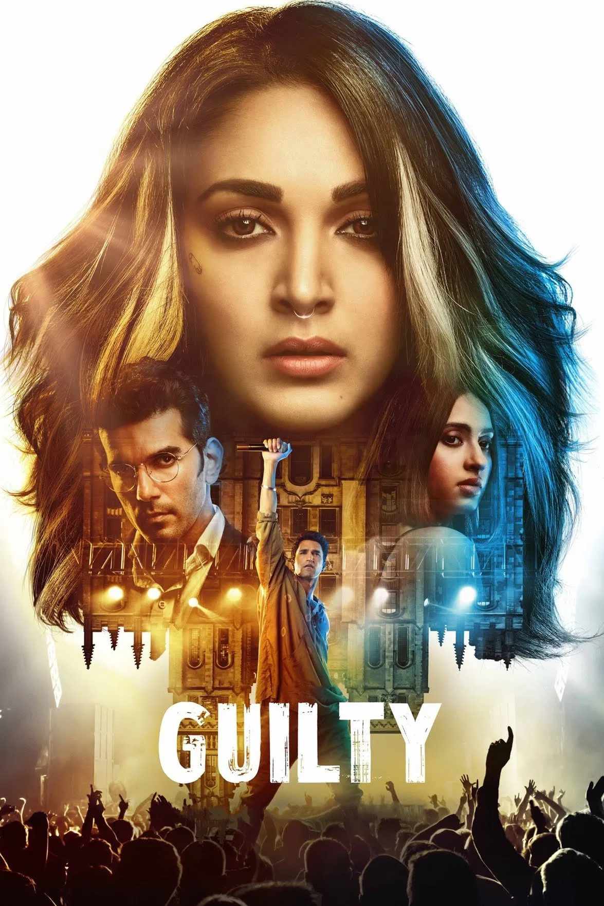 Poster chính thức của phim Phim Giật Gân, Phim Tâm Lý "Ai là kẻ có tội" (Guilty - 2020), với sự tham gia của diễn viên Kiara Advani và Gurfateh Pirzada.