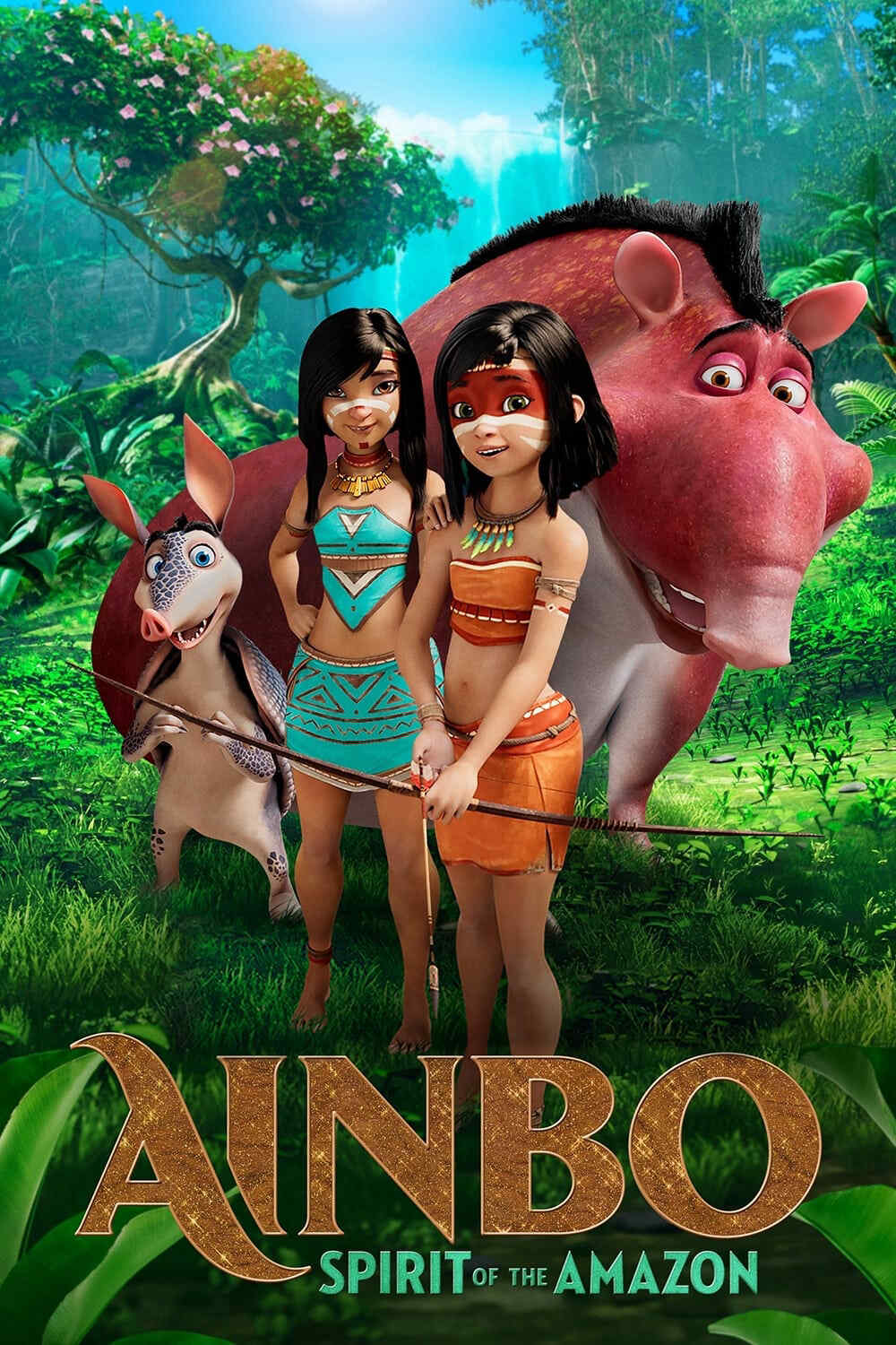 Poster chính thức của phim Phim Phiêu Lưu, Phim Hoạt Hình "AINBO: Spirit of the Amazon" (Ainbo: Spirit of the Amazon - 2021), với sự tham gia của diễn viên Lola Raie và Alejandra Gollas.