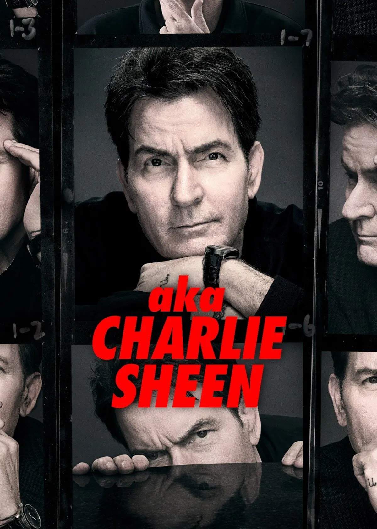 Poster chính thức của phim Phim Tài Liệu "aka Charlie Sheen" (aka Charlie Sheen - 2025), với sự tham gia của diễn viên Charlie Sheen và Jon Cryer.