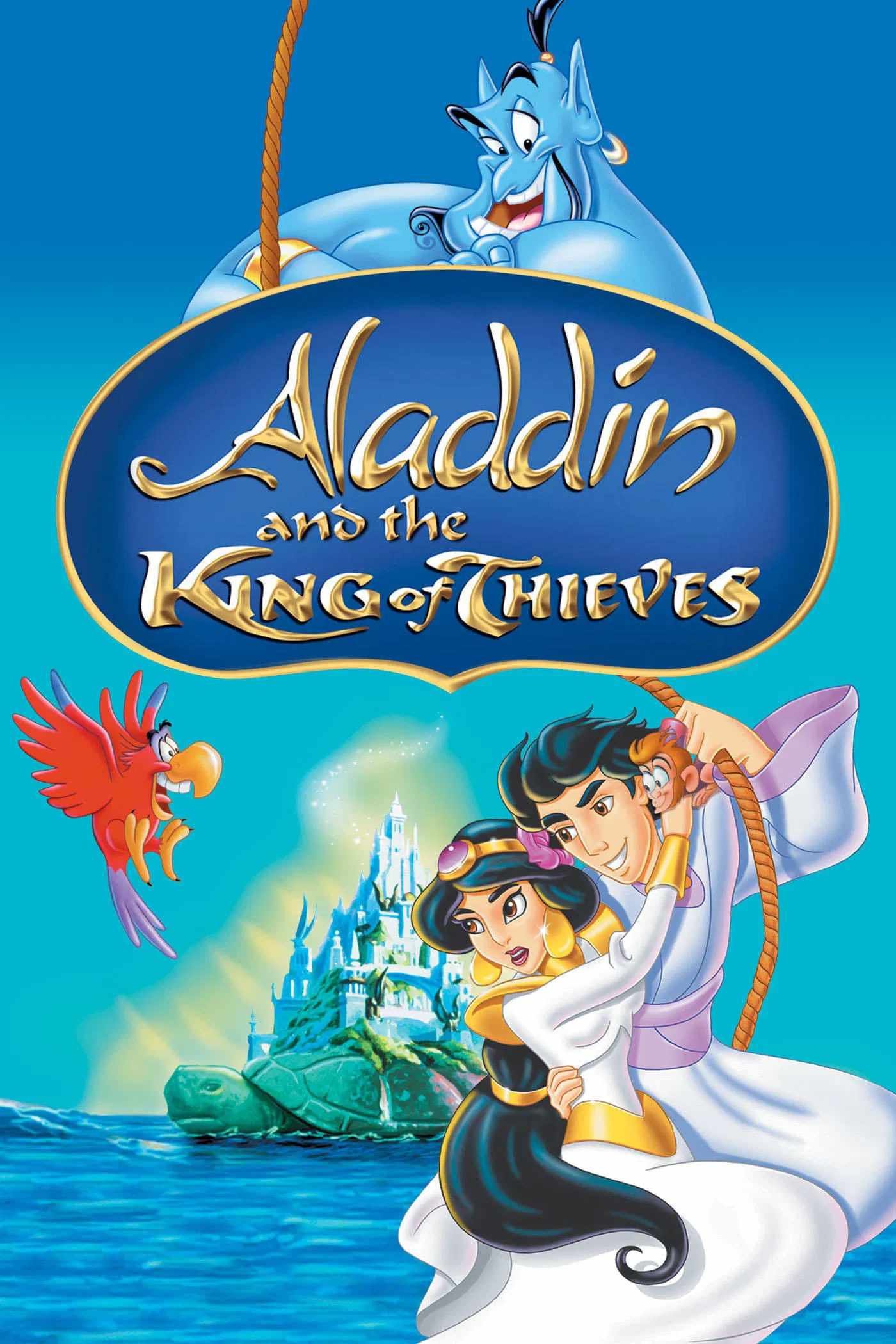 Poster chính thức của phim Phim Phiêu Lưu, Phim Hoạt Hình "Aladdin Và Vua Trộm" (Aladdin and the King of Thieves - 1996), với sự tham gia của diễn viên Scott Weinger và Brad Kane.