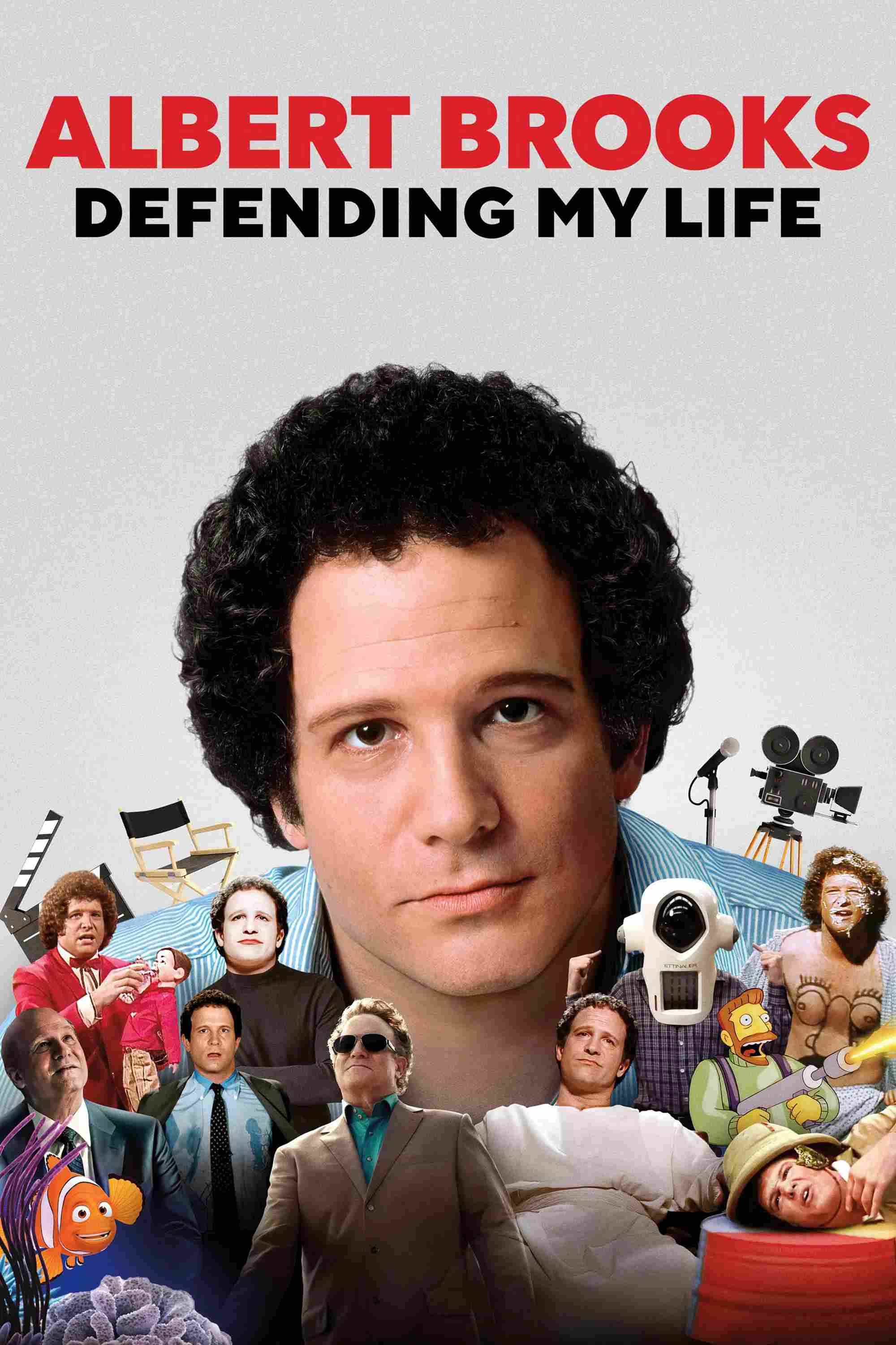 Poster chính thức của phim Phim Tài Liệu "Albert Brooks: Bảo Vệ Đời Tôi" (Albert Brooks: Defending My Life - 2023), với sự tham gia của diễn viên Albert Brooks và Rob Reiner.