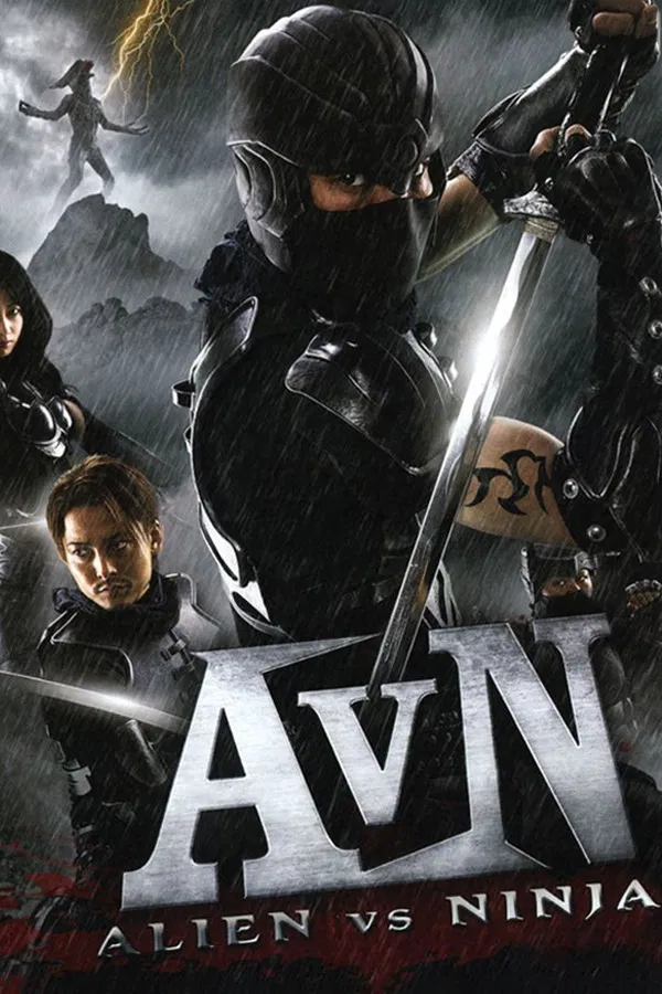 Poster chính thức của phim Phim Kinh Dị, Phim Hành Động "Alien vs. Ninja" (Alien vs. Ninja - 2010), với sự tham gia của diễn viên Masanori Mimoto và Shuji Kashiwabara.