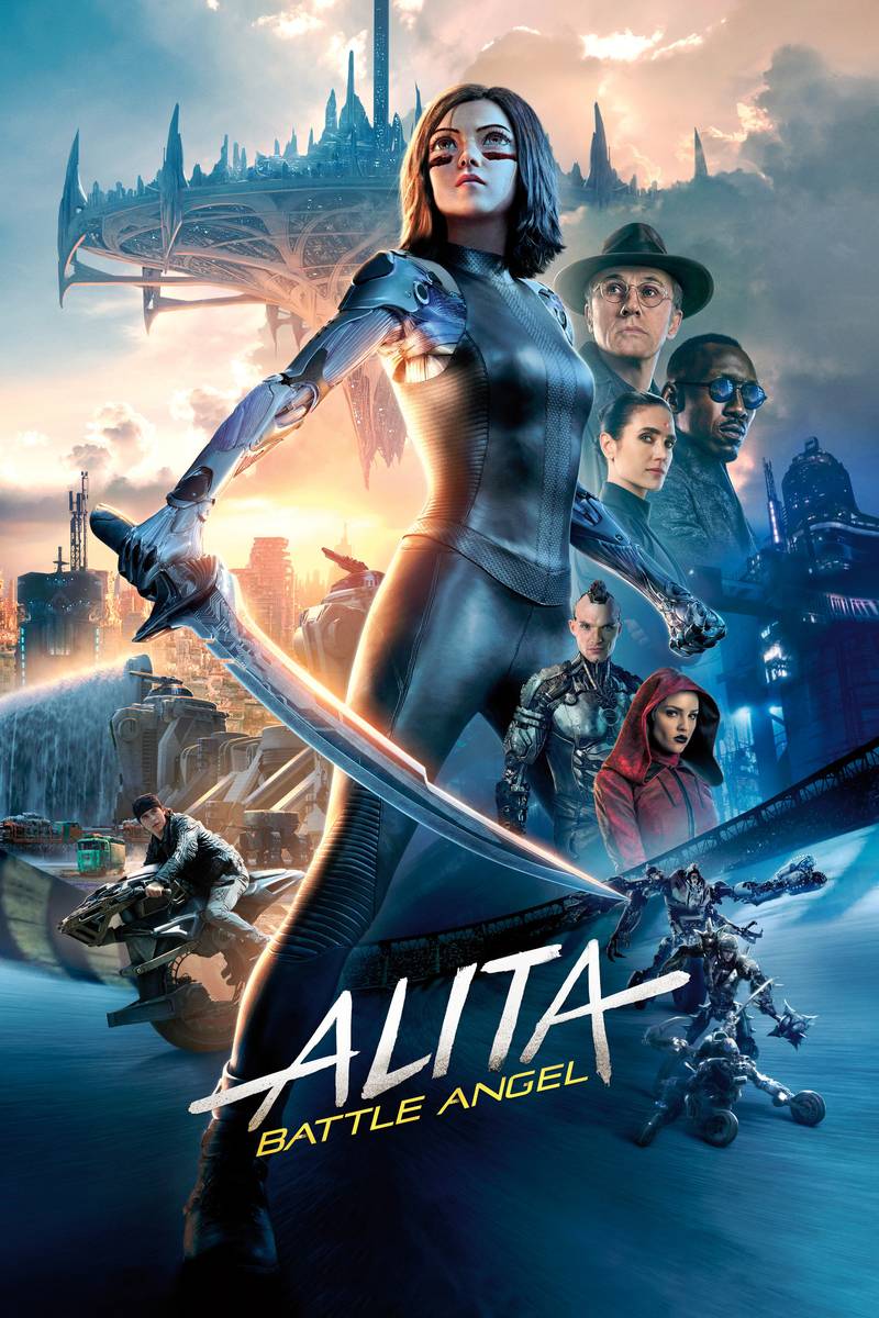 Poster chính thức của phim Phim Hành Động, Phim Viễn Tưởng "Alita: Thiên Thần Chiến Binh" (Alita: Battle Angel - 2019), với sự tham gia của diễn viên Rosa Salazar và Christoph Waltz.