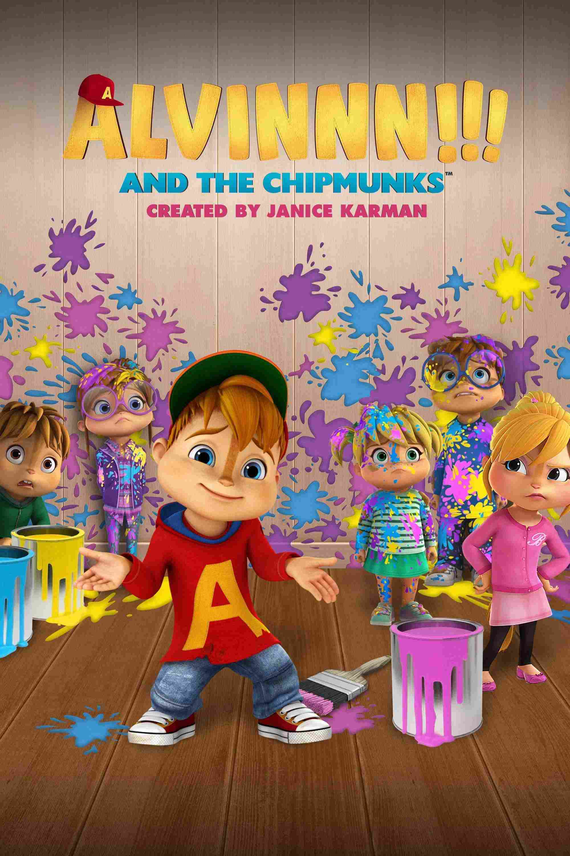 Poster chính thức của phim Phim Hoạt Hình, Phim Hài "ALVINNN!!! và nhóm sóc chuột (Phần 2)" (Alvinnn!!! and The Chipmunks - 2015), với sự tham gia của diễn viên Justin Long và Matthew Gray Gubler.
