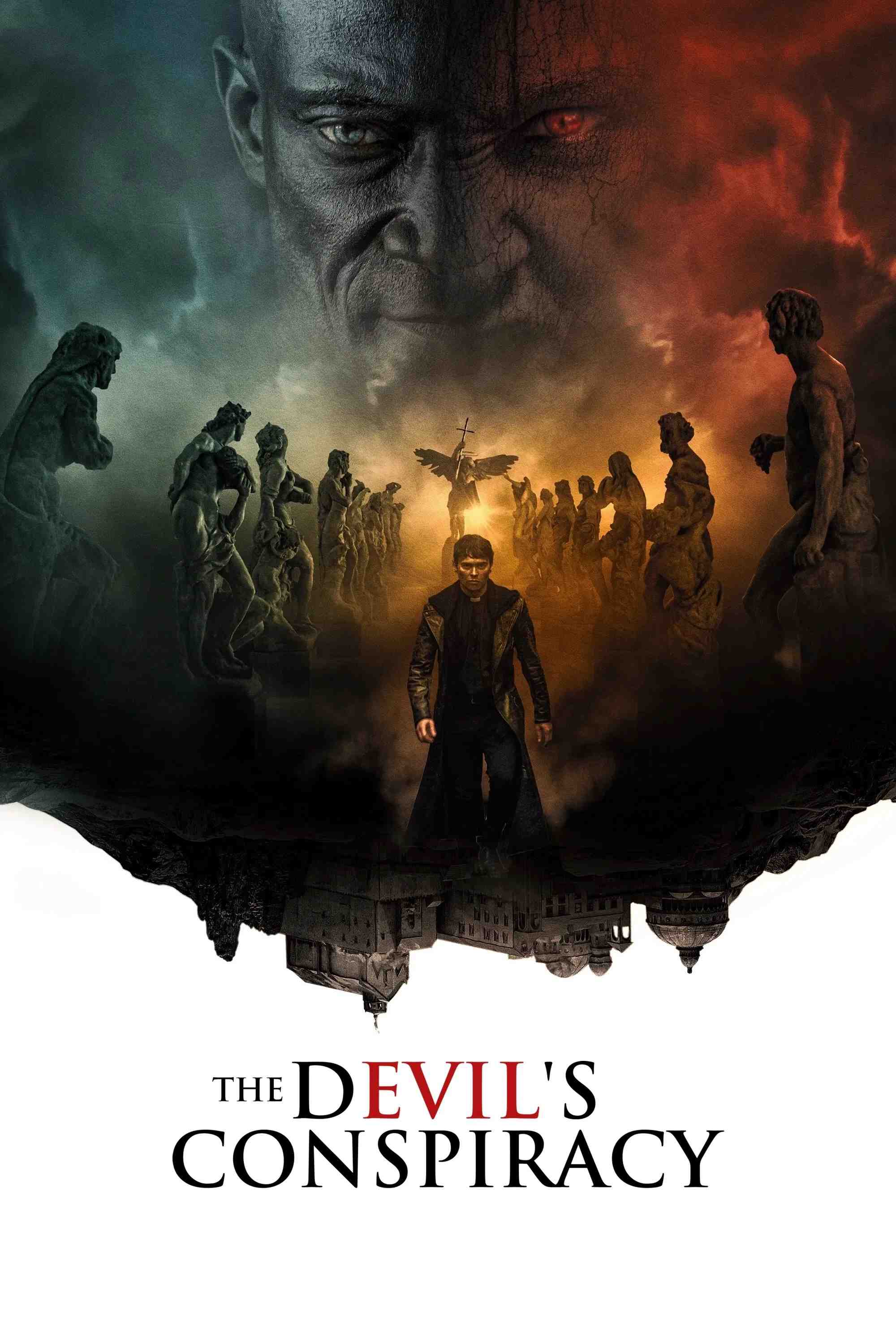 Poster chính thức của phim Phim Kinh Dị, Phim Giả Tượng "Âm Mưu Của Quỷ" (The Devil Conspiracy - 2023), với sự tham gia của diễn viên Alice Orr-Ewing và Joe Doyle.