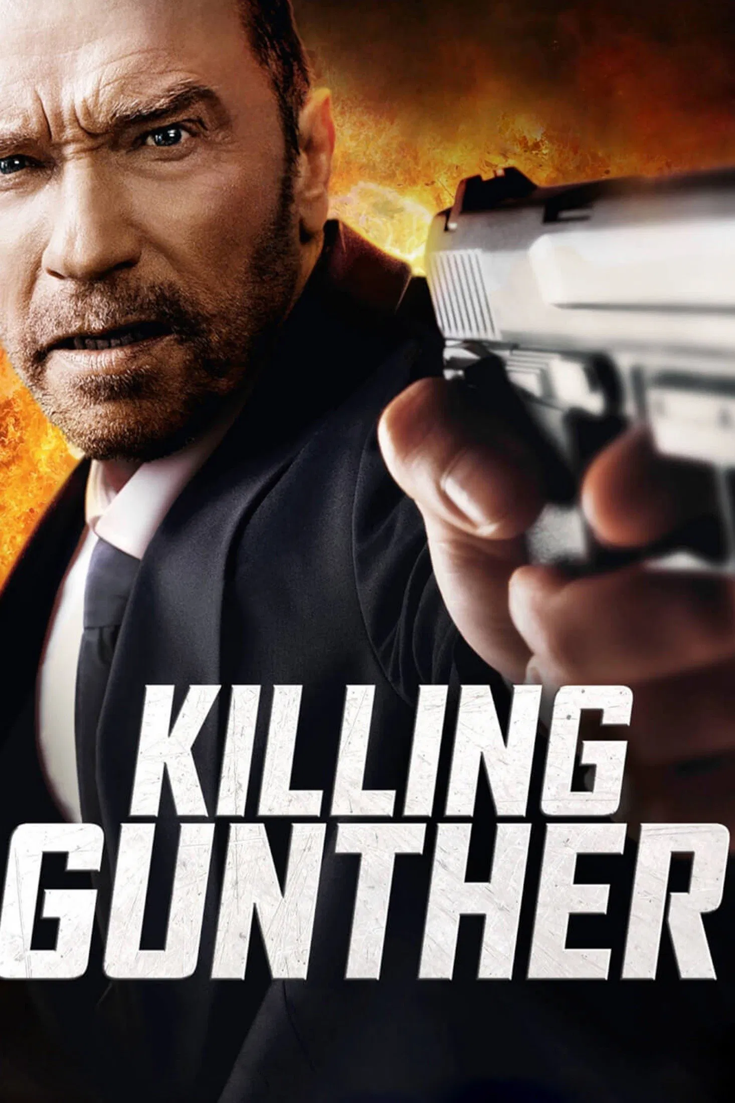 Poster chính thức của phim Phim Hành Động, Phim Hài "Ám Sát Gunther" (Killing Gunther - 2017), với sự tham gia của diễn viên Arnold Schwarzenegger và Taran Killam.
