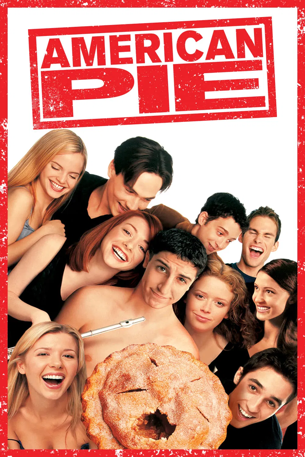 Poster chính thức của phim Phim Hài, Phim Tình Cảm "American Pie" (American Pie - 1999), với sự tham gia của diễn viên Jason Biggs và Chris Klein.