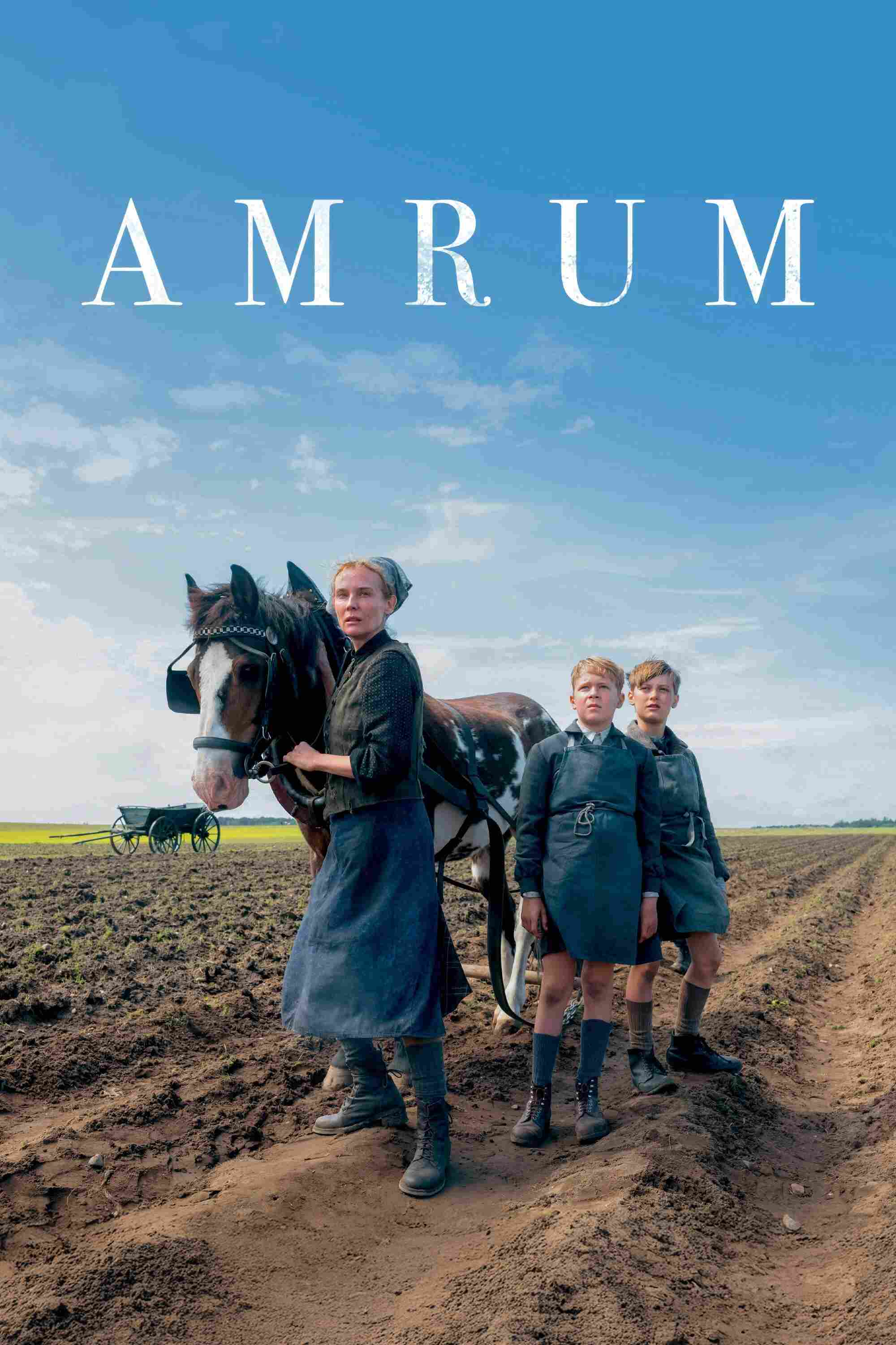 Poster chính thức của phim Phim Tâm Lý "Amrum" (Amrum - 2025), với sự tham gia của diễn viên Jasper Billerbeck và Diane Kruger.