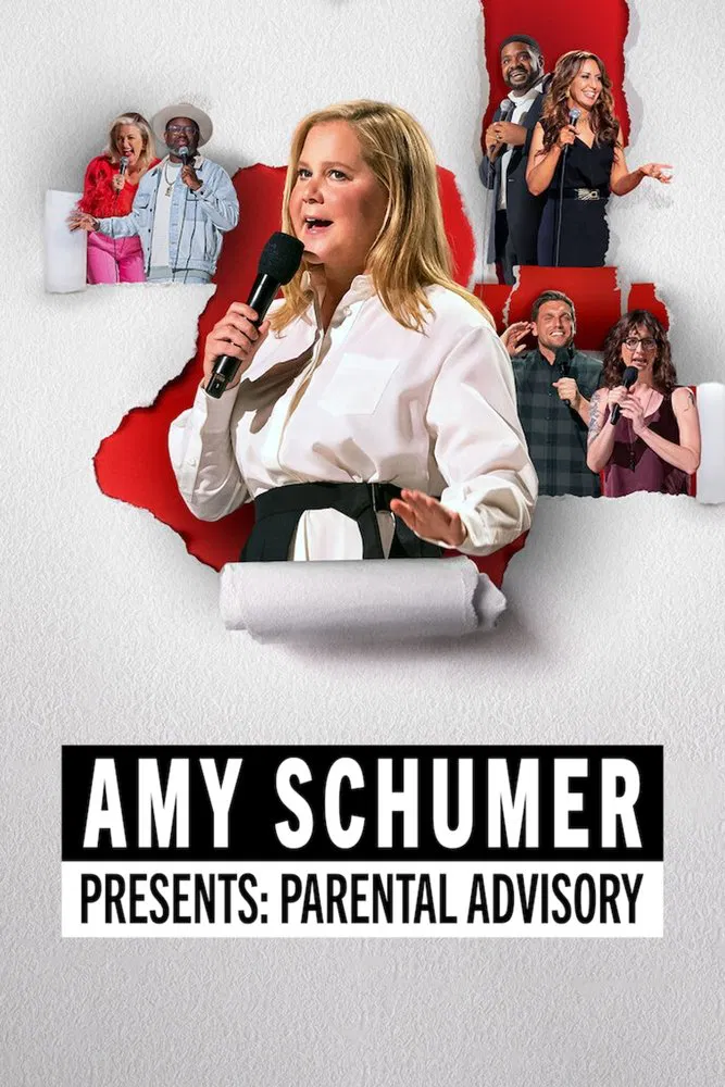 Poster chính thức của phim Phim Hài "Amy Schumer giới thiệu: Lời khuyên cho cha mẹ" (Amy Schumer Presents: Parental Advisory - 2022), với sự tham gia của diễn viên Amy Schumer và Ron Funches.