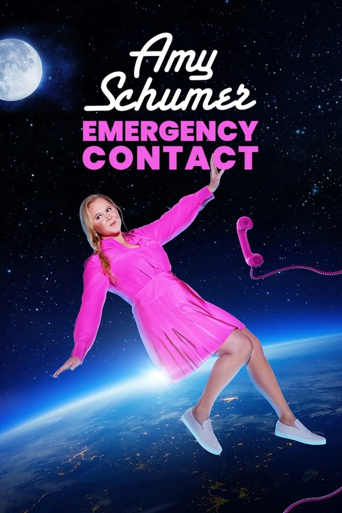 Poster chính thức của phim Phim Hài "Amy Schumer: Liên lạc khẩn cấp" (Amy Schumer: Emergency Contact - 2023), với sự tham gia của diễn viên Amy Schumer.