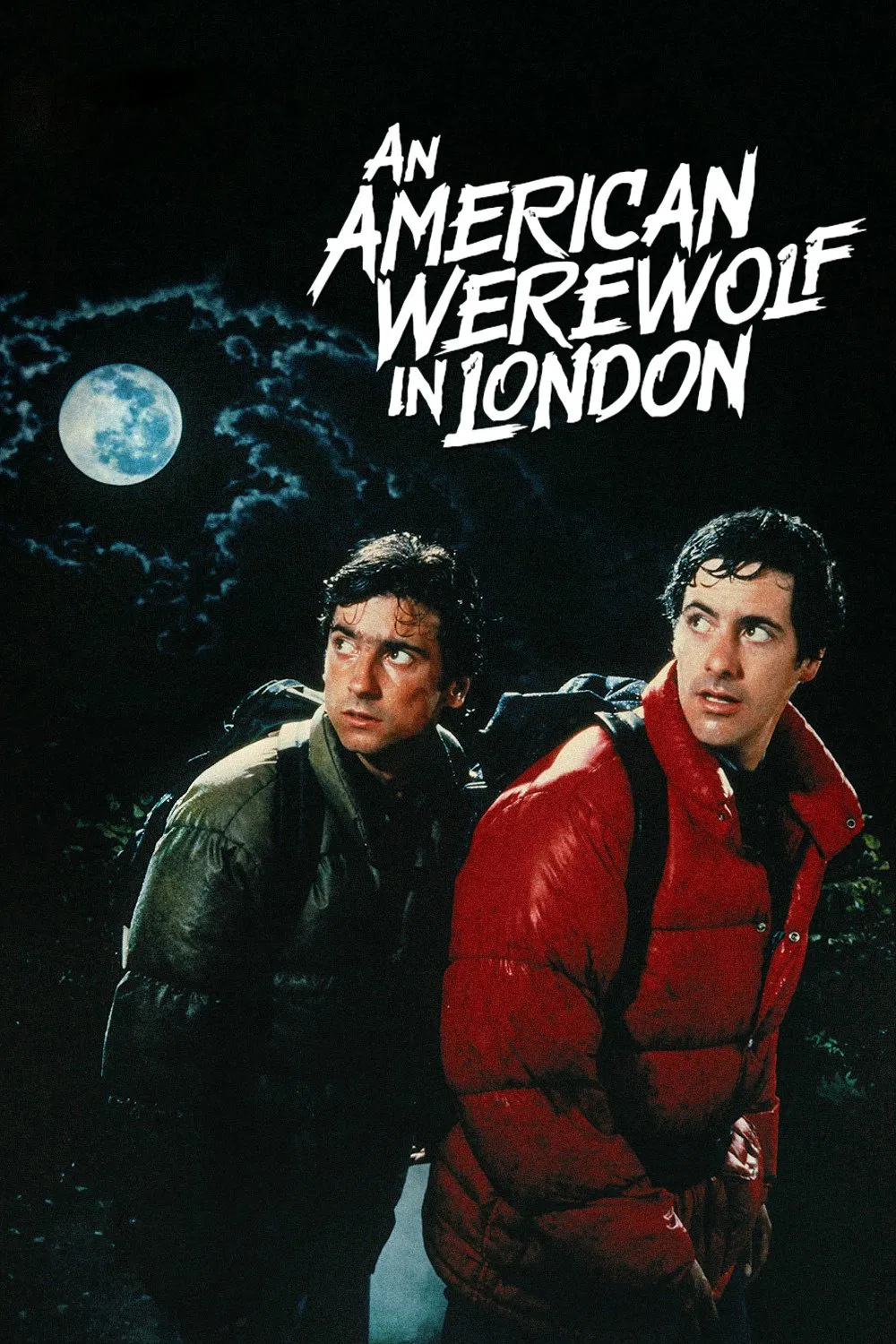 Poster chính thức của phim Phim Hài, Phim Kinh Dị "An American Werewolf in London" (An American Werewolf in London - 1981), với sự tham gia của diễn viên David Naughton và Jenny Agutter.