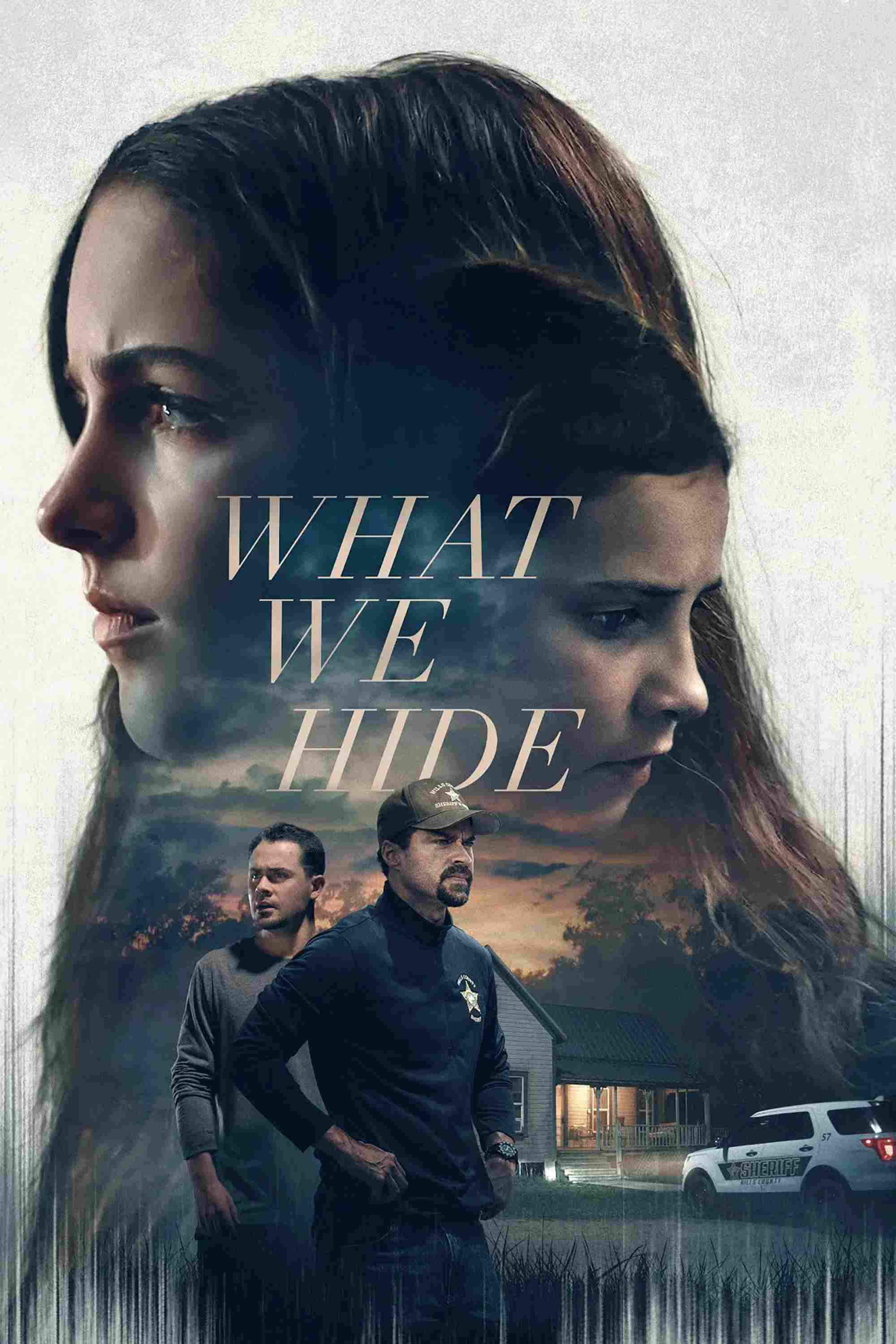 Poster chính thức của phim Phim Tâm Lý, Phim Giật Gân "Ẩn Giấu" (What We Hide - 2025), với sự tham gia của diễn viên Mckenna Grace và Jojo Regina.