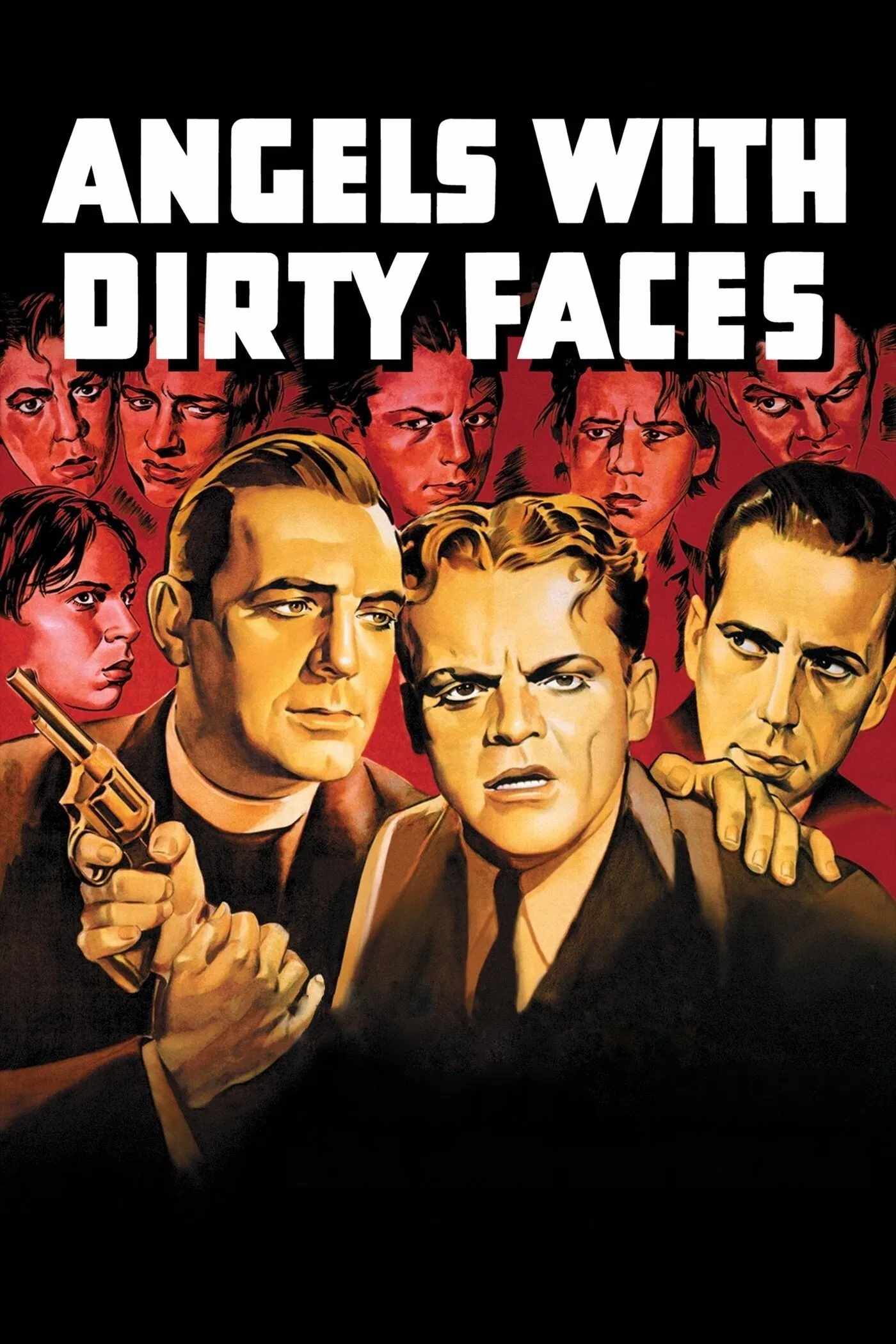 Poster chính thức của phim Phim Hình Sự, Phim Tâm Lý "Angels With Dirty Faces" (Angels with Dirty Faces - 1938), với sự tham gia của diễn viên James Cagney và Pat O'Brien.